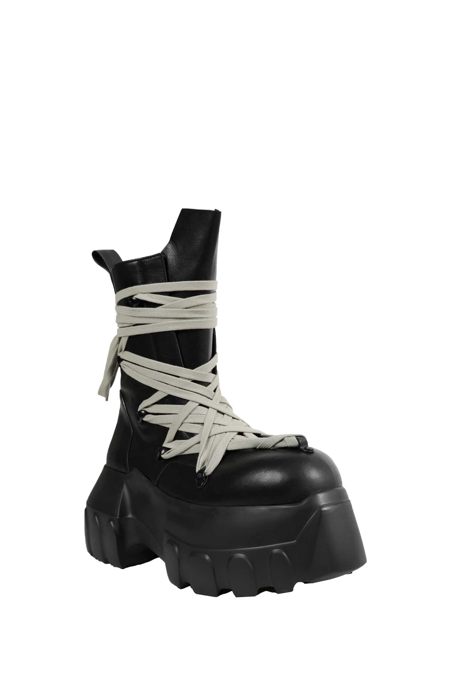 RICK OWENS Tower Megalace Tractor Boots
