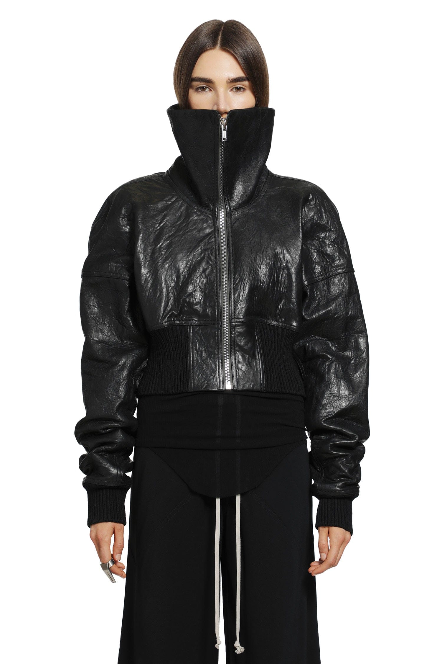 RICK OWENS Tower Dracuflight Cropped Bomber
