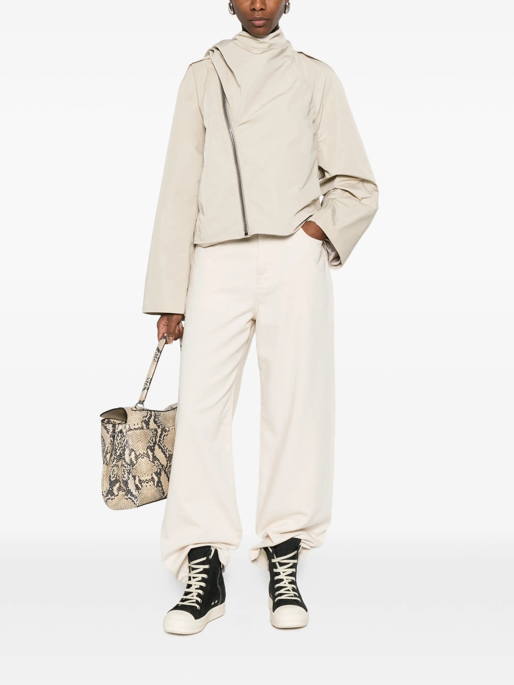 Rick Owens cropped scarf jacket