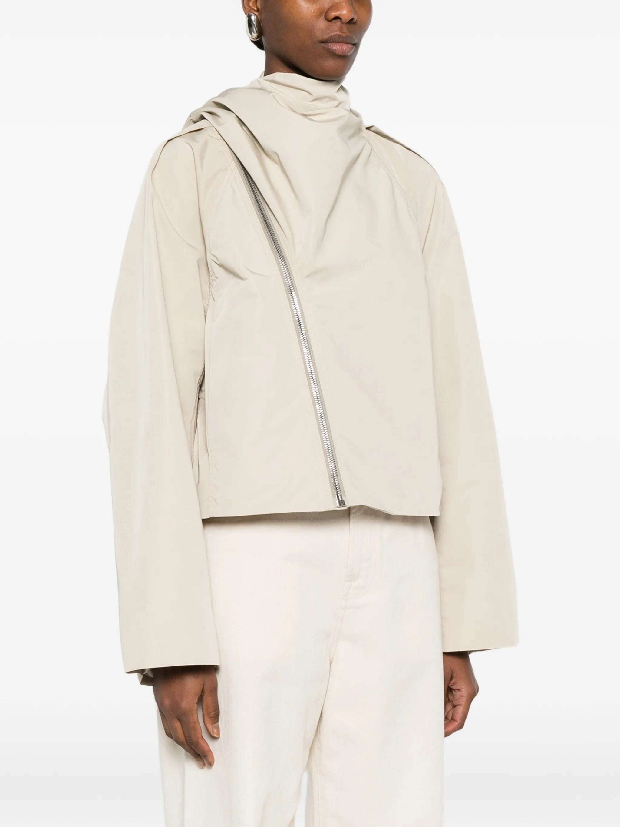 Rick Owens cropped scarf jacket