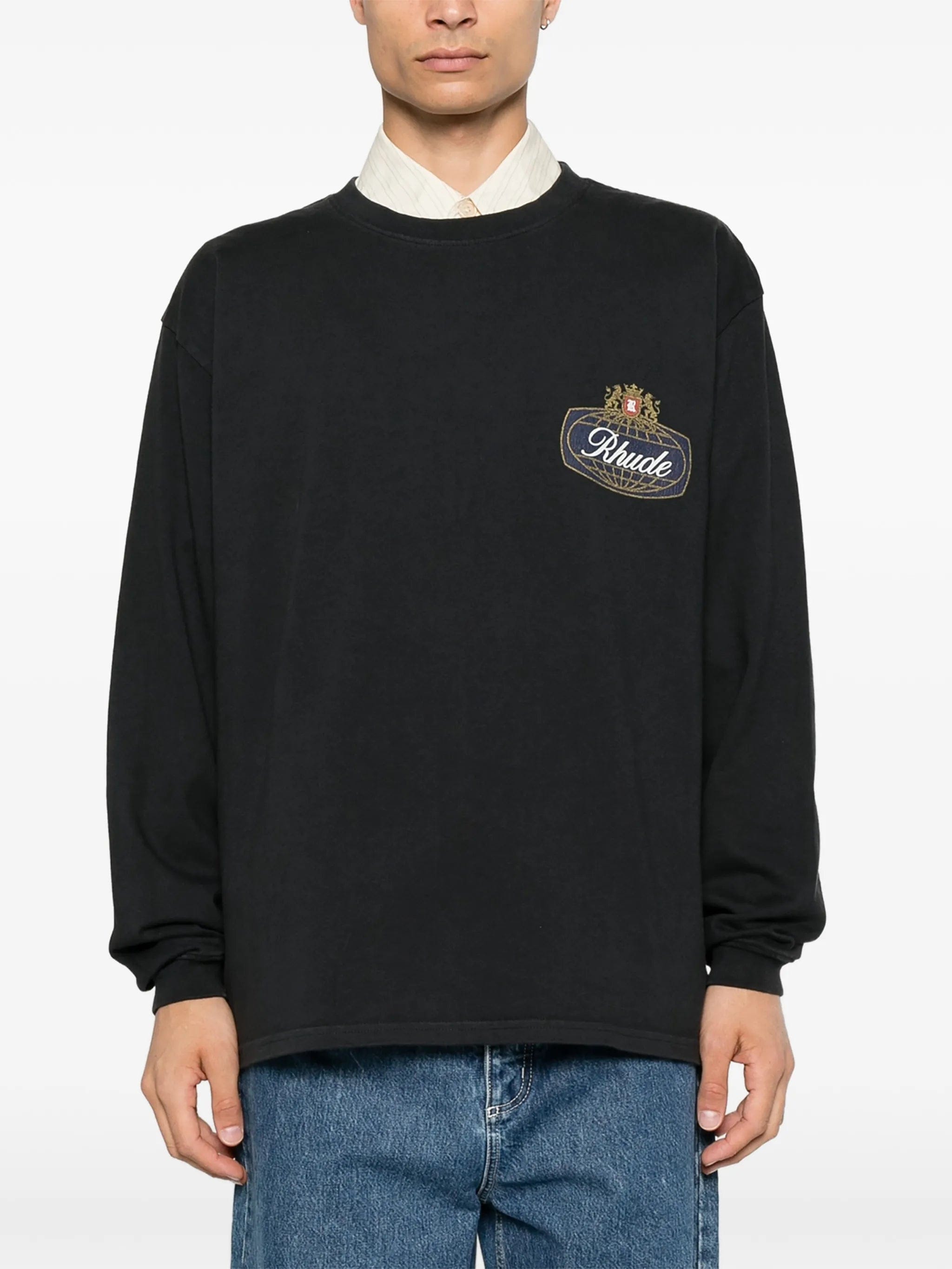 RHUDE logo - print long - sleeve T - shirt
