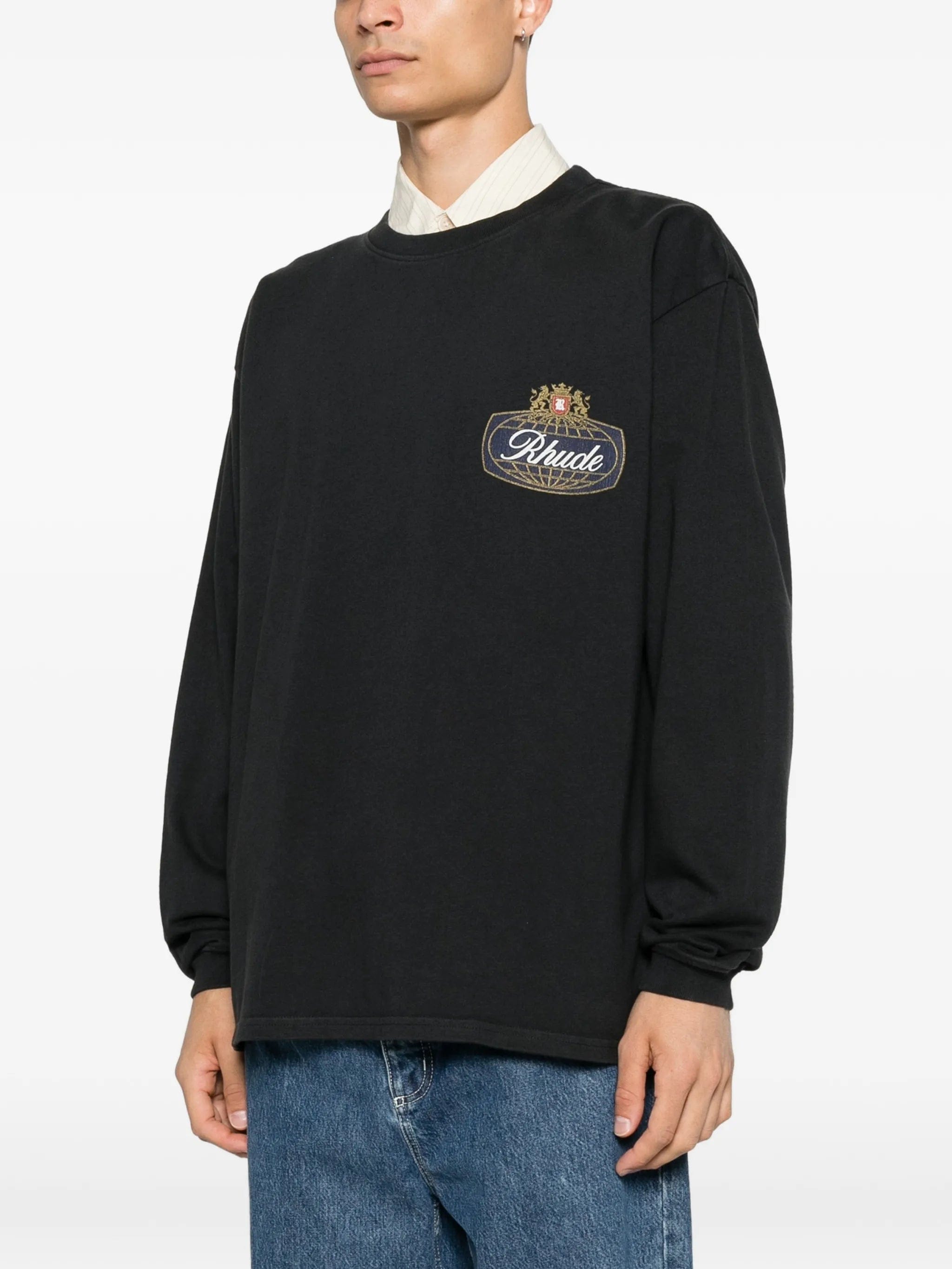 RHUDE logo - print long - sleeve T - shirt