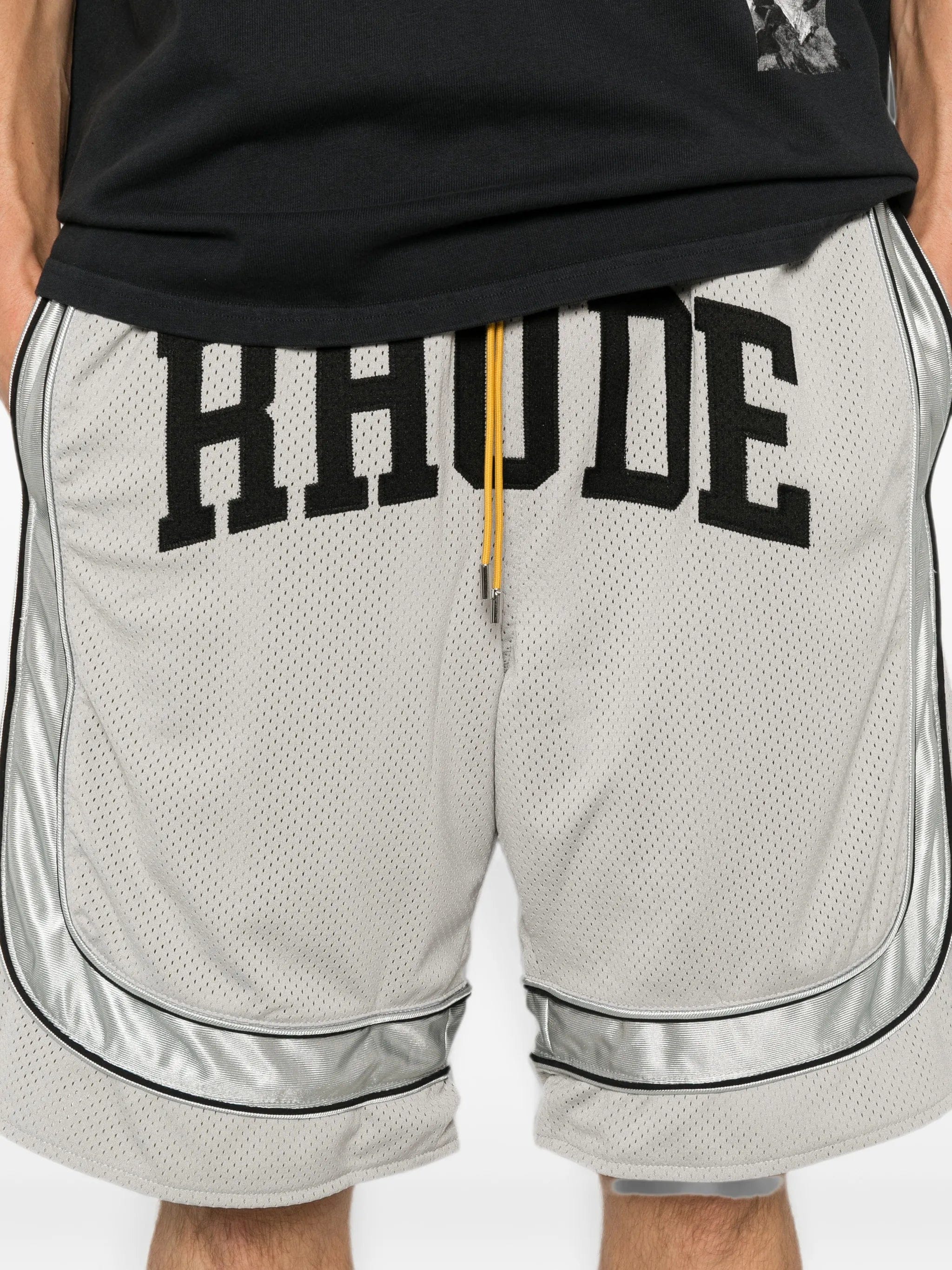 RHUDE logo - print shorts