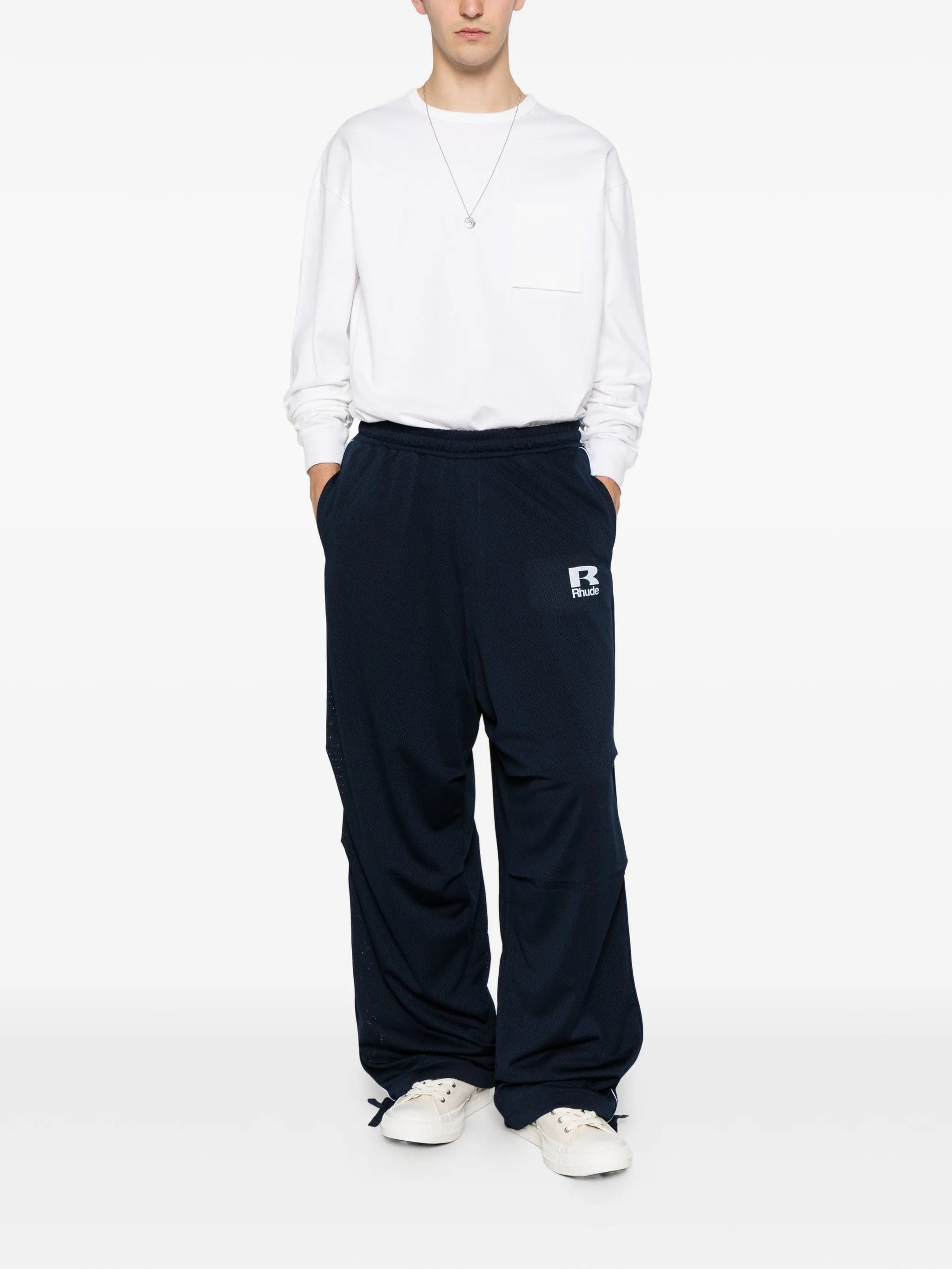 RHUDE Parachute mesh - piping track pants