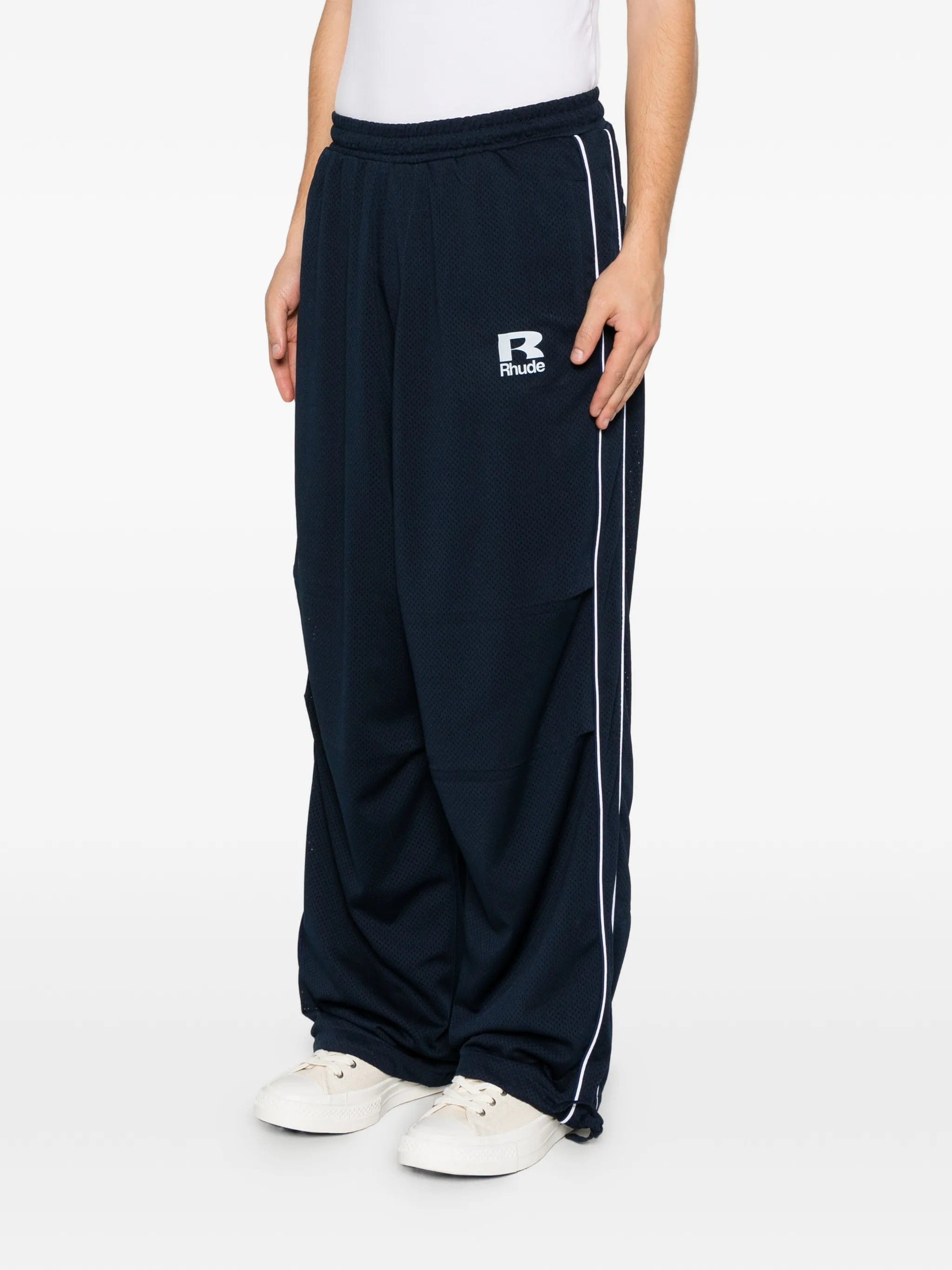 RHUDE Parachute mesh - piping track pants