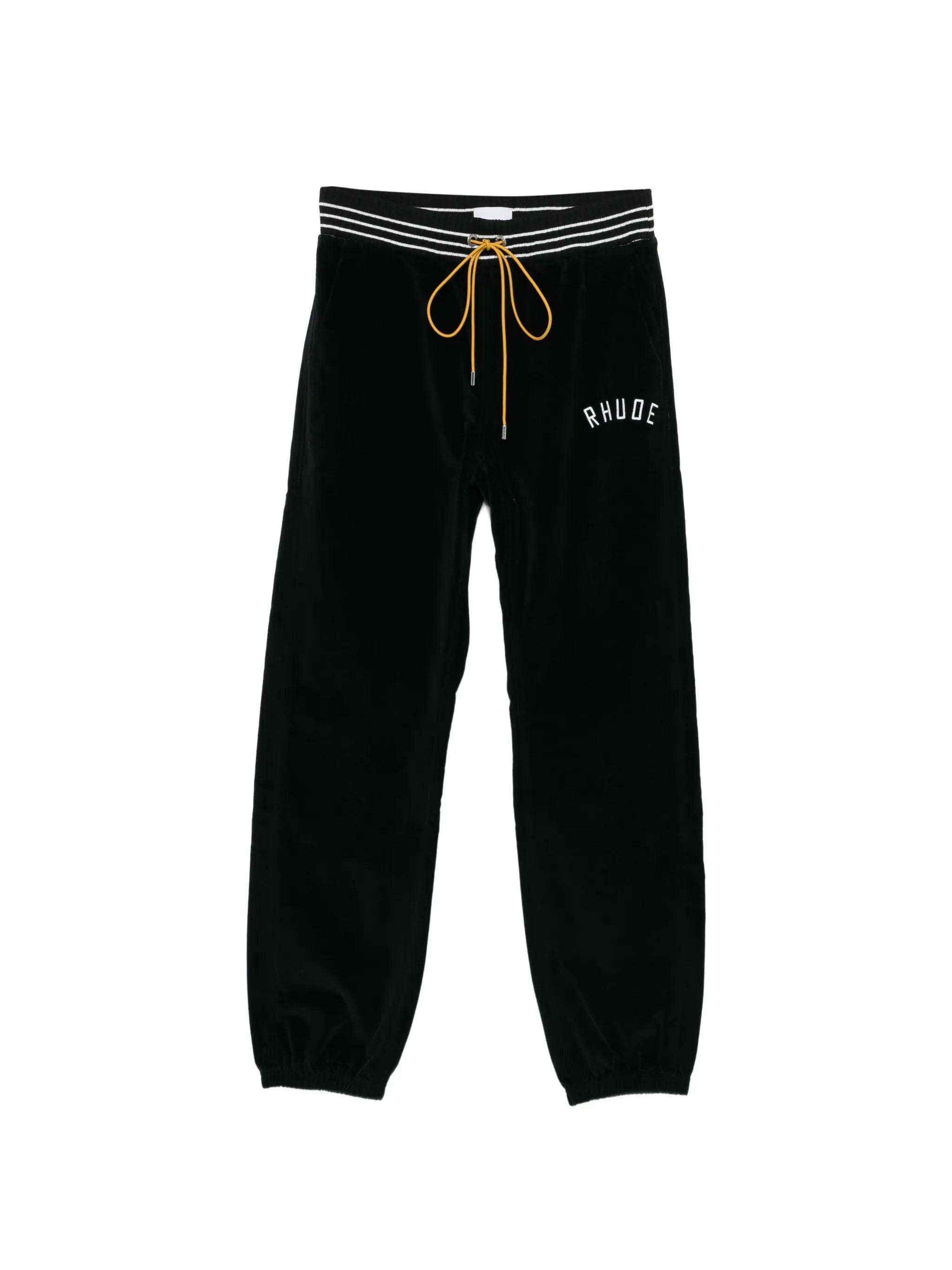 RHUDE logo velour track pants