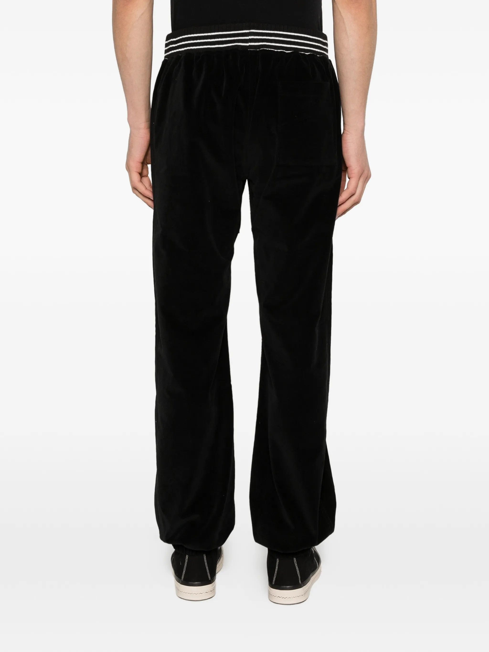 RHUDE logo velour track pants