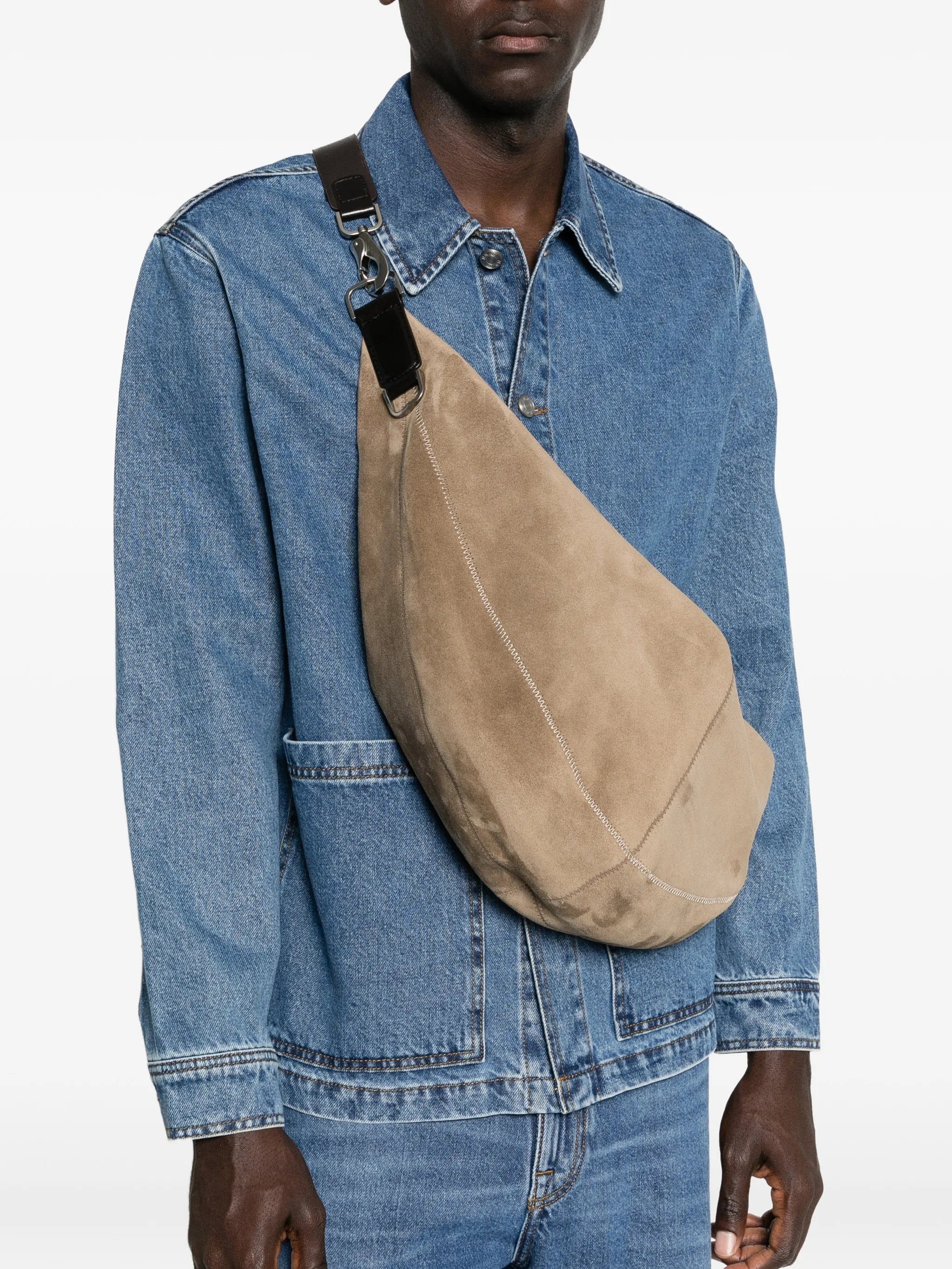 Lemaire Quiver suede shoulder bag