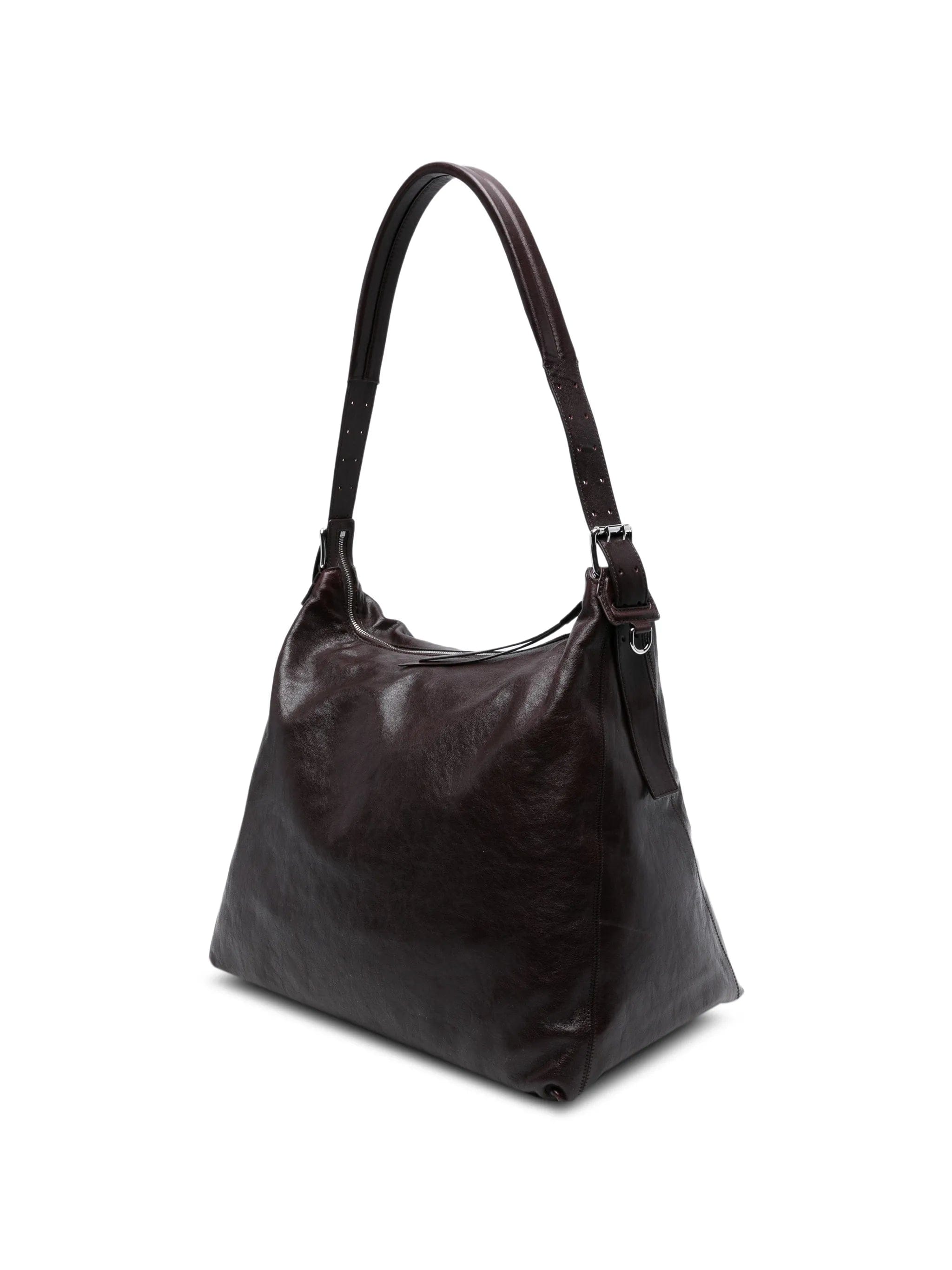 Lemaire belted shiny leather shoulder bag