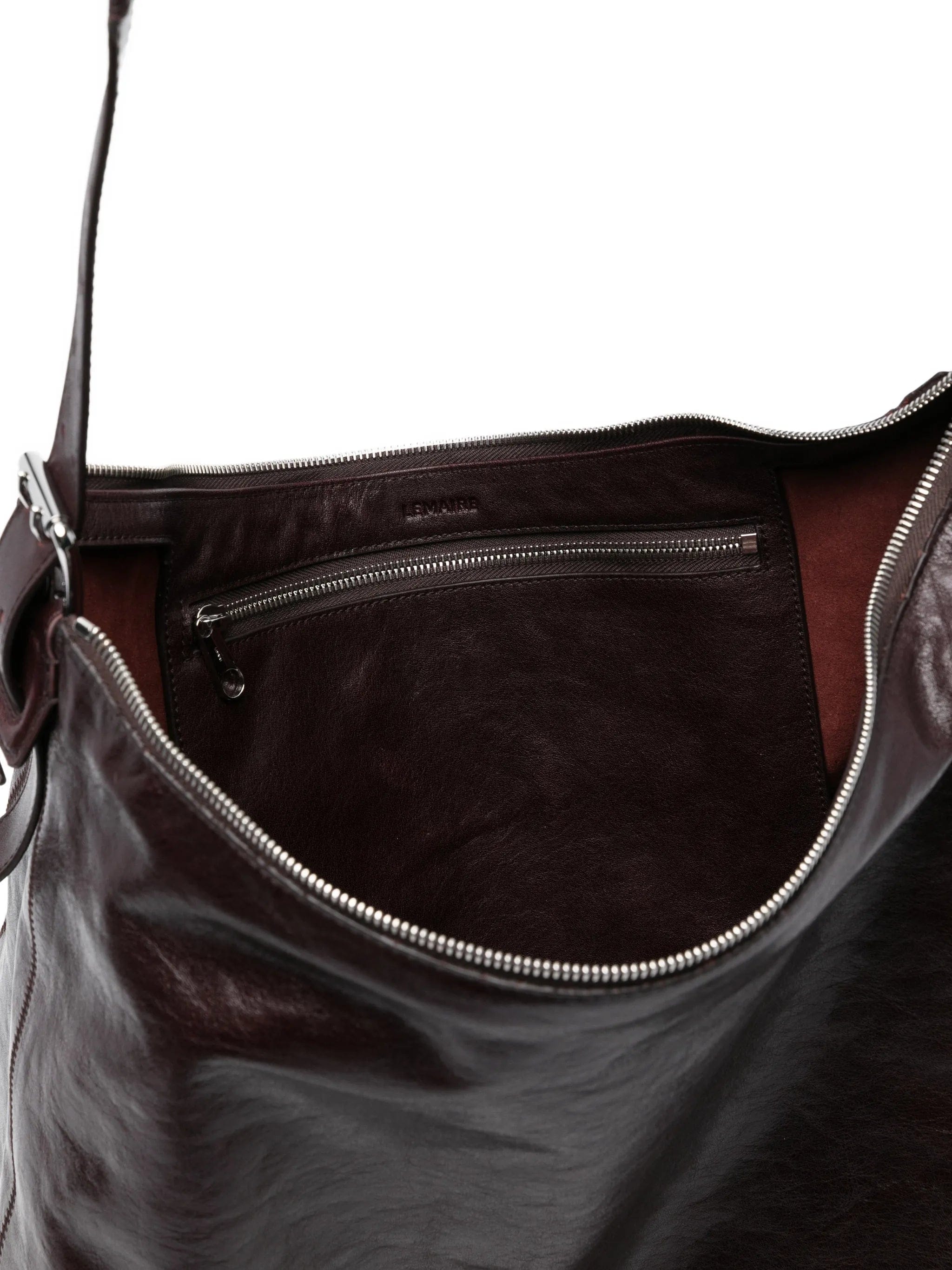 Lemaire belted shiny leather shoulder bag