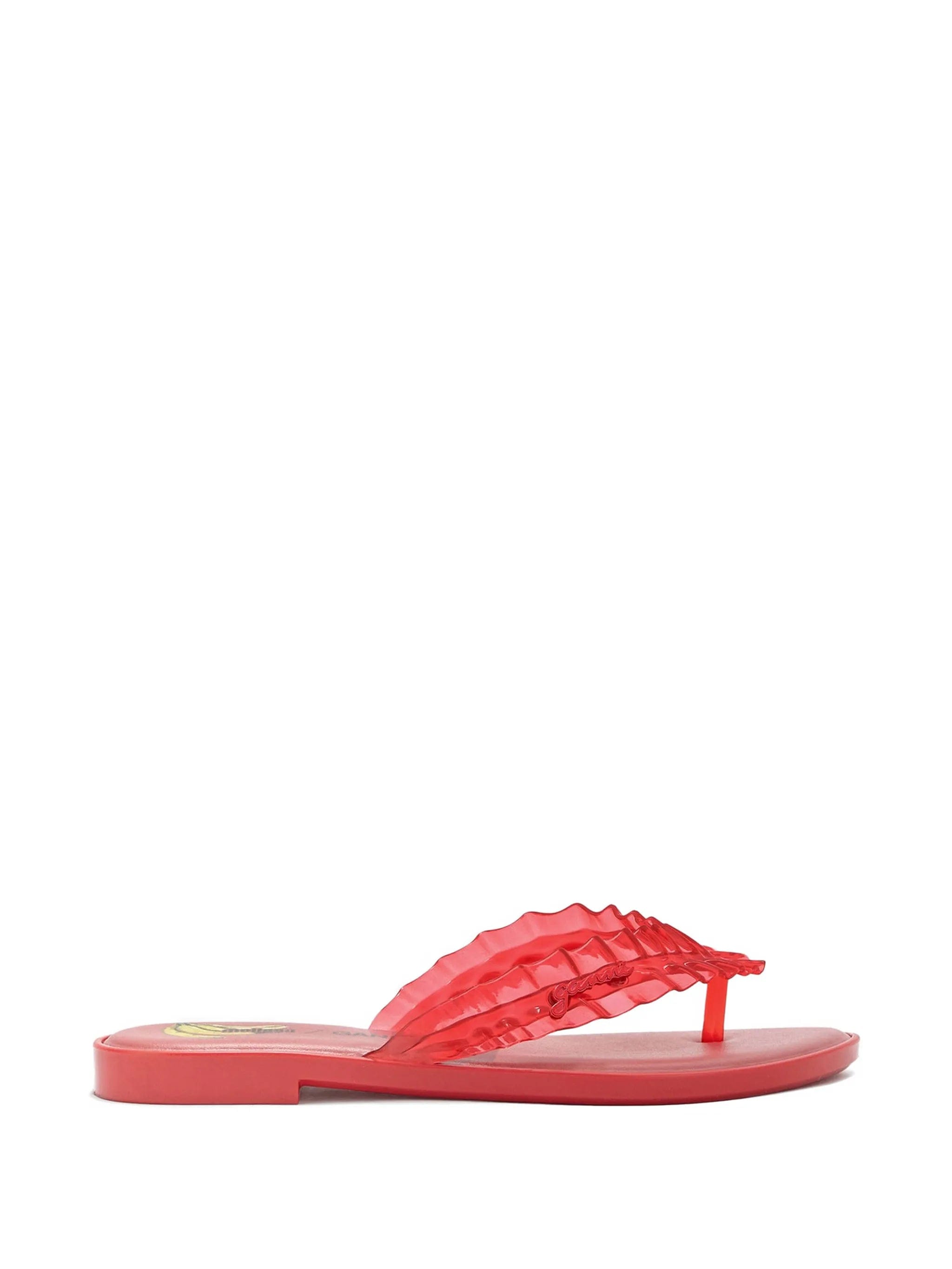 GANNI x Melissa ruffled - strap flip - flops