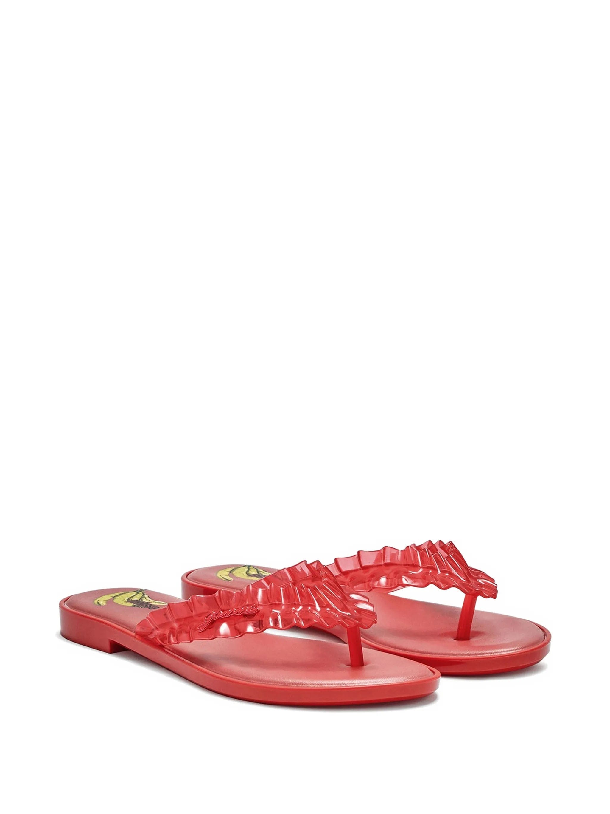 GANNI x Melissa ruffled - strap flip - flops