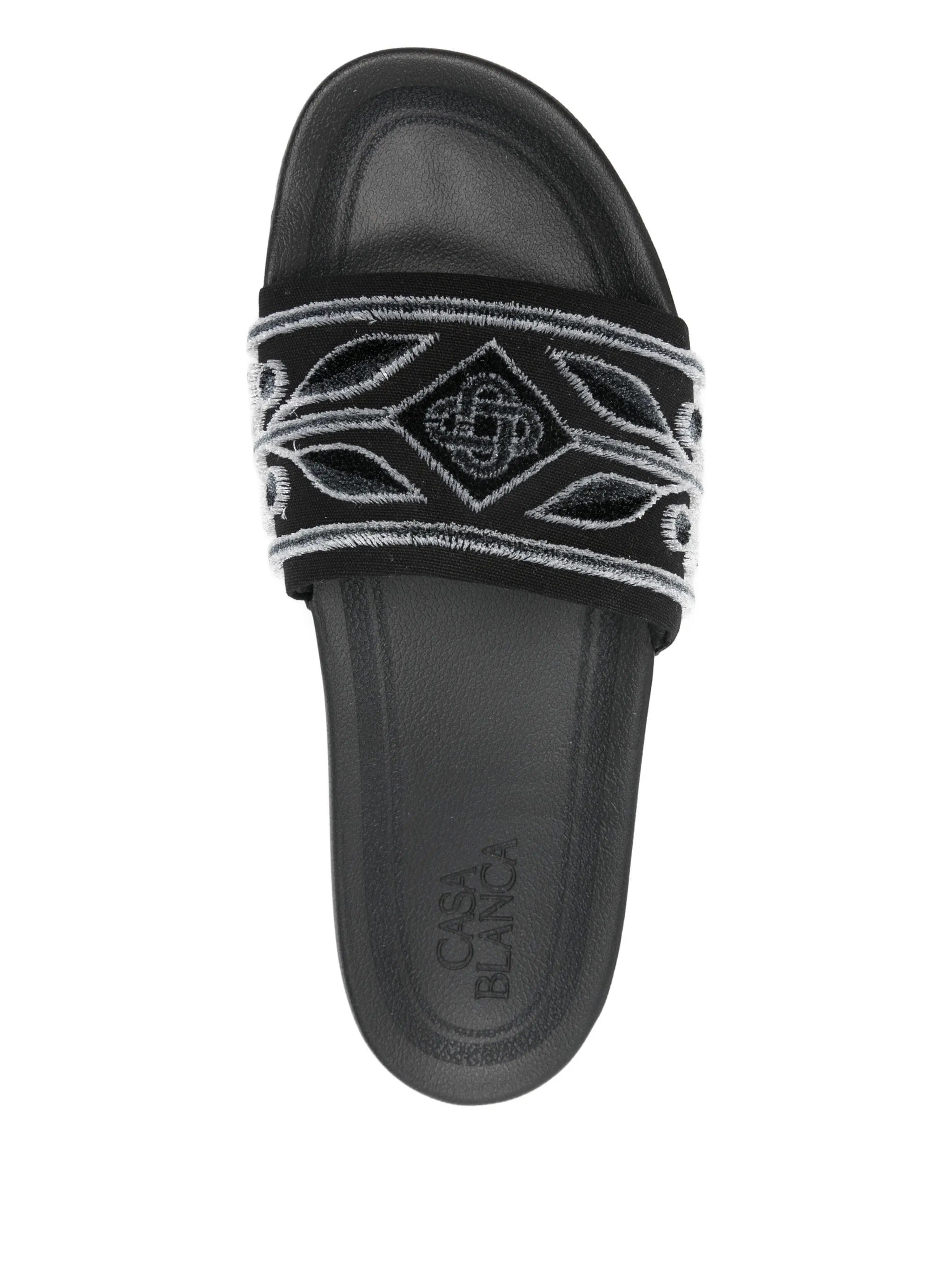 Casablanca embroidered slides