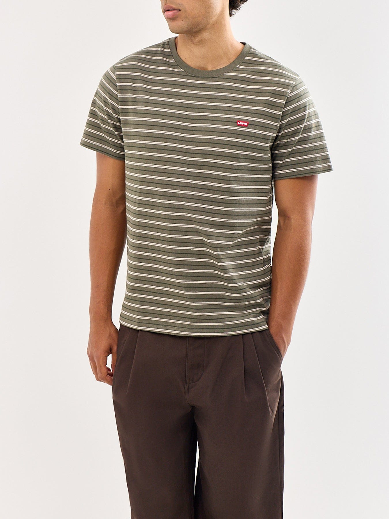 Levi's Original Stripe T - Shirt Olive