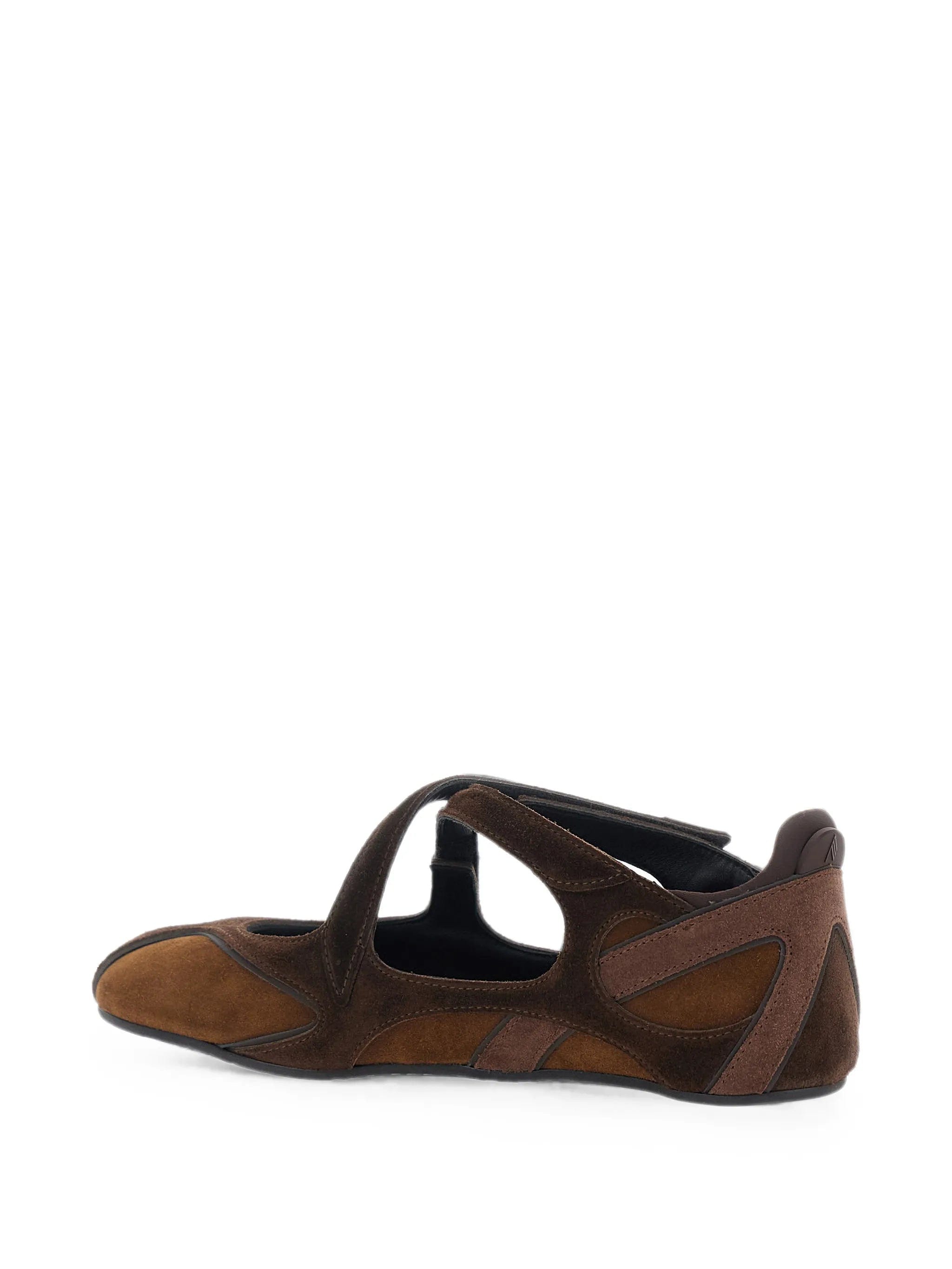 The Attico Floor 01 suede ballet flats