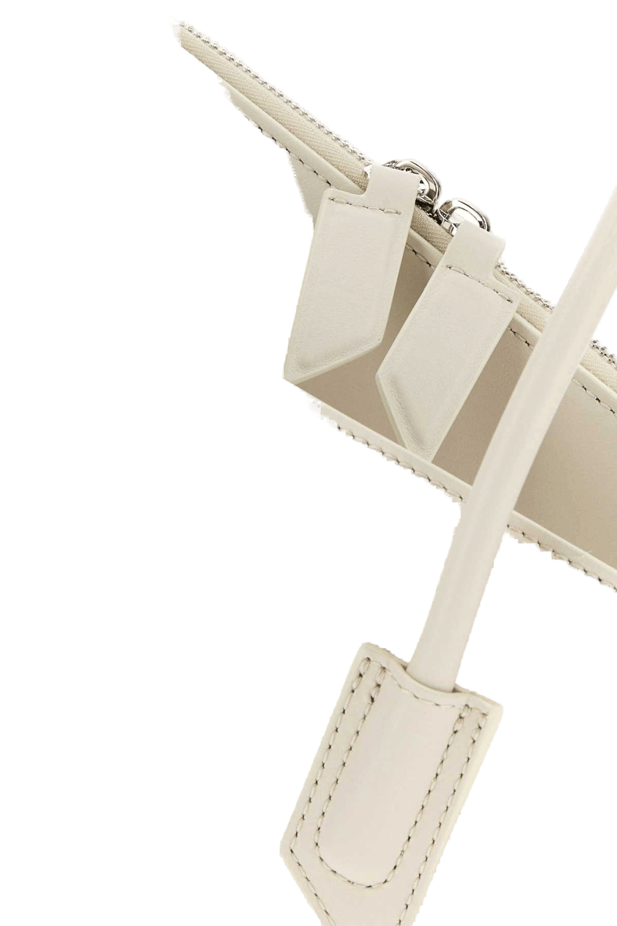 The Attico Pleated Calf Leather Shoulder Bag — Beige