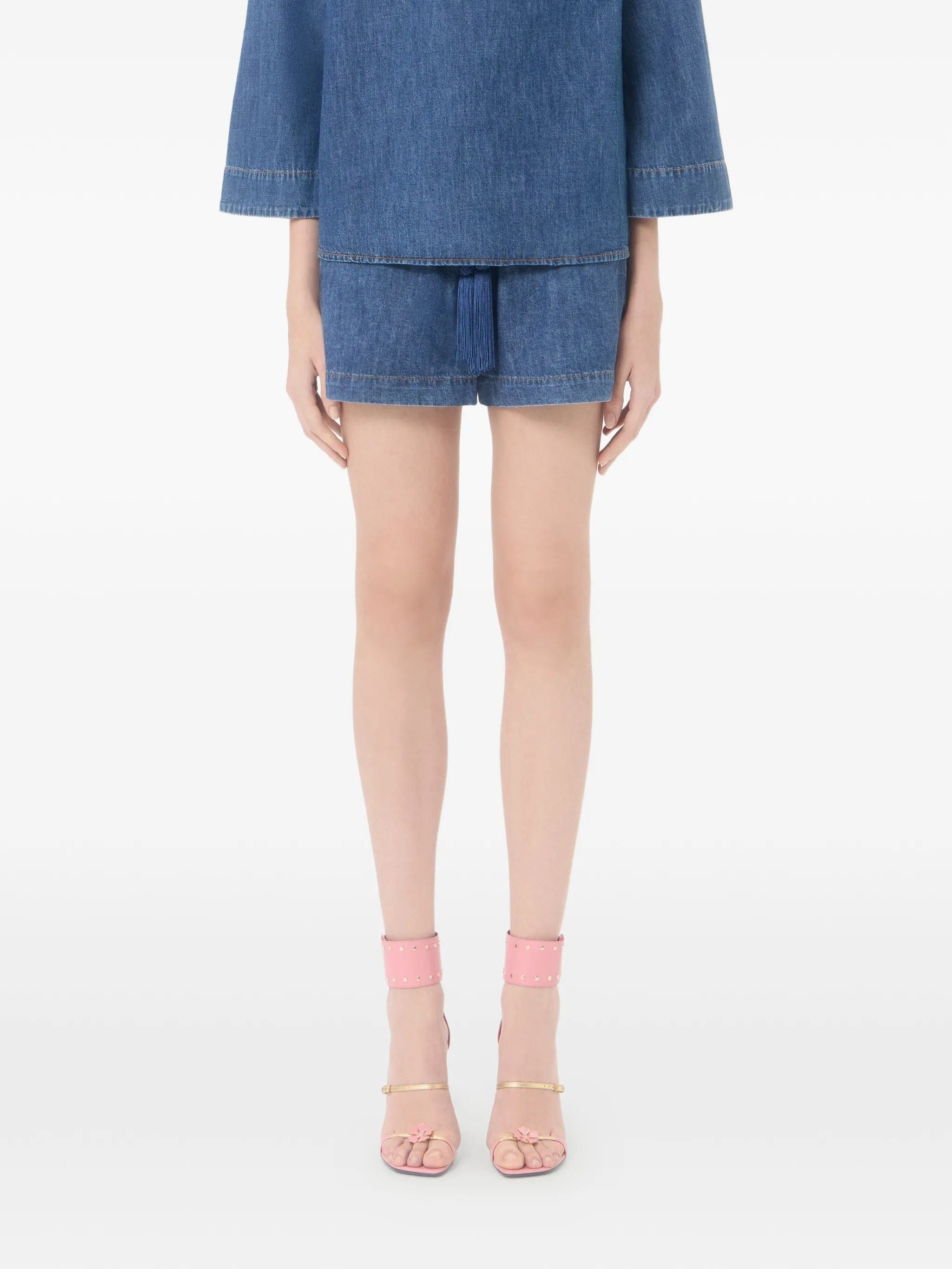 Valentino Garavani denim chambray shorts