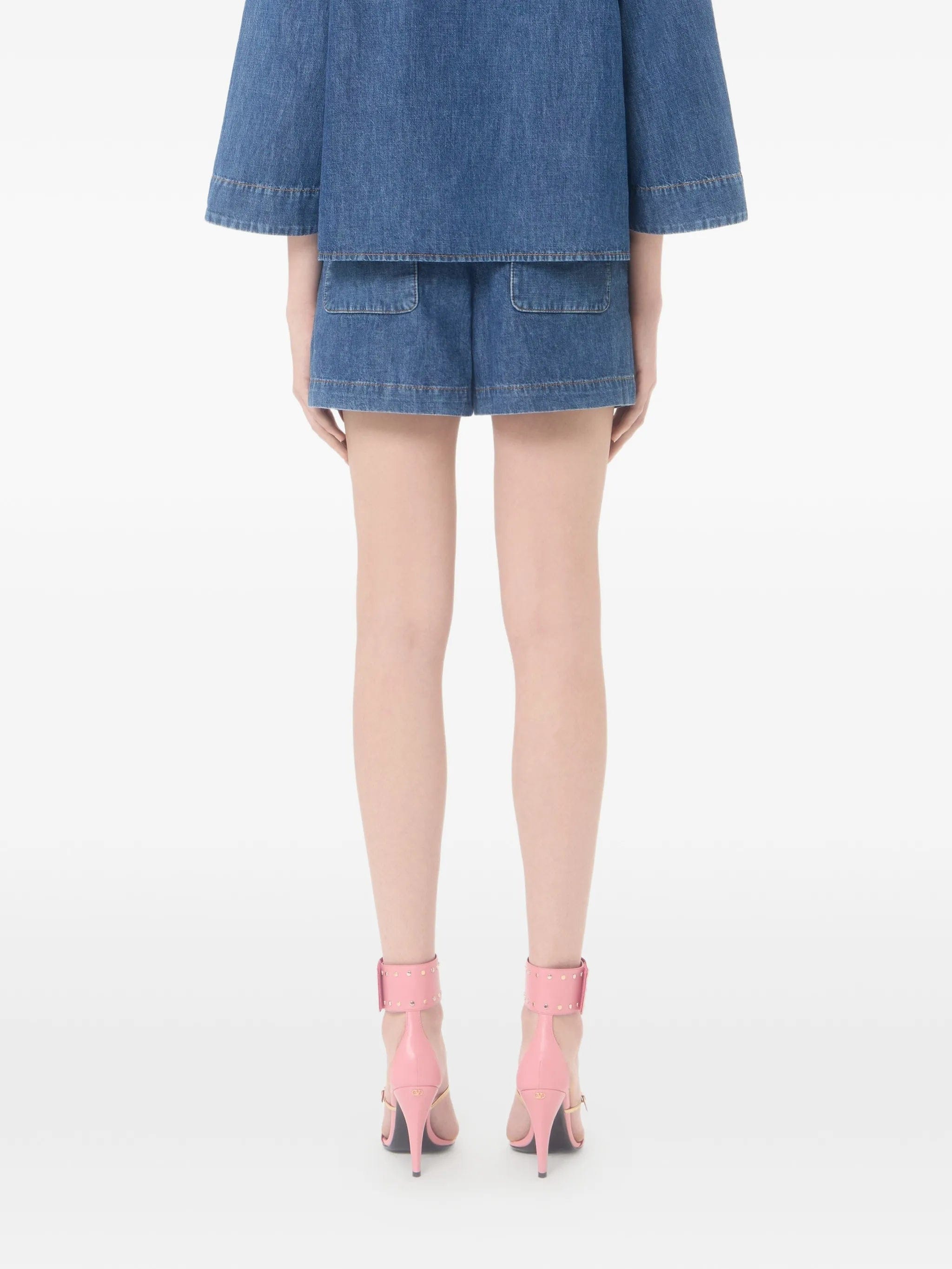 Valentino Garavani denim chambray shorts
