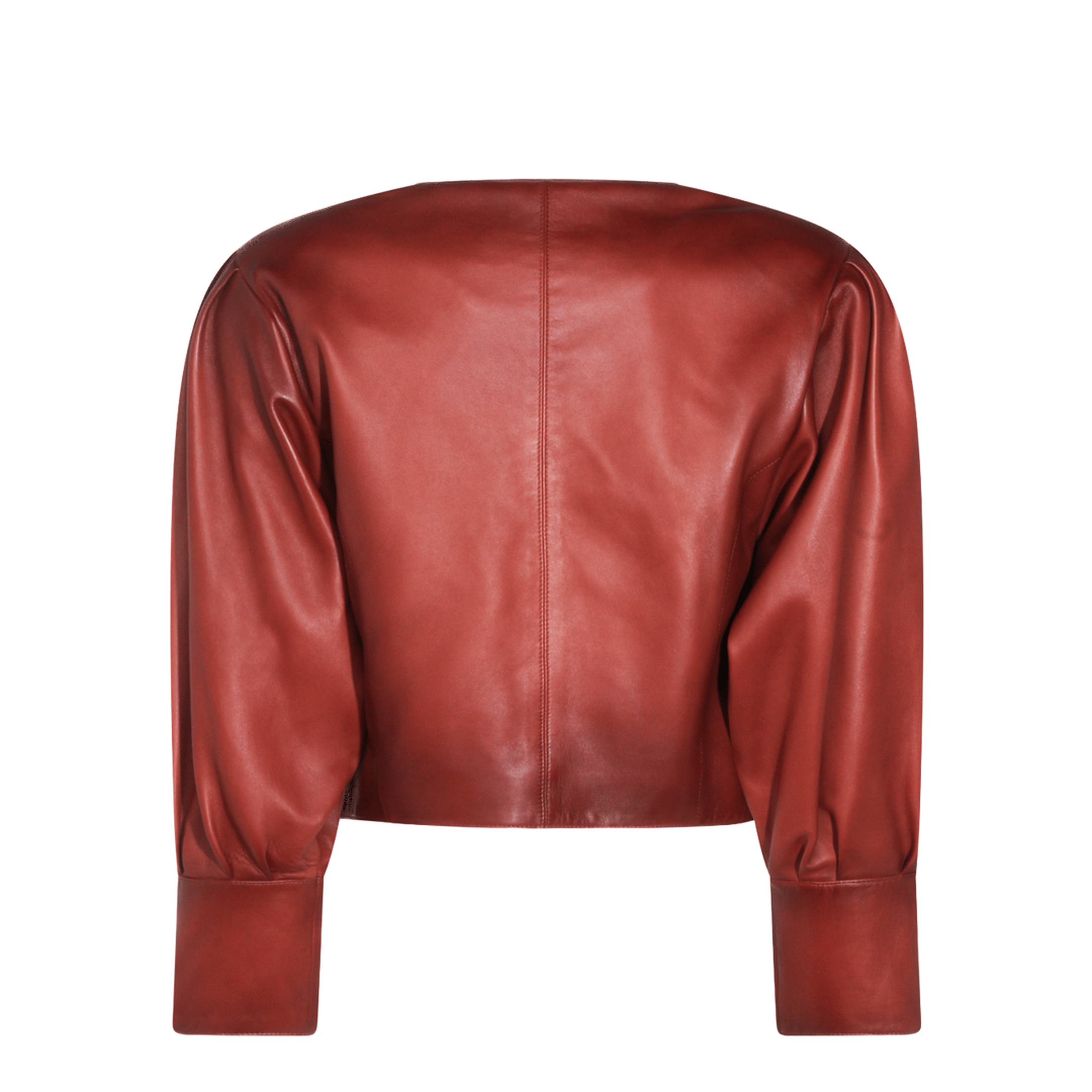 Chloè Short Burgundy Jacket in Plongé Nappa Leather