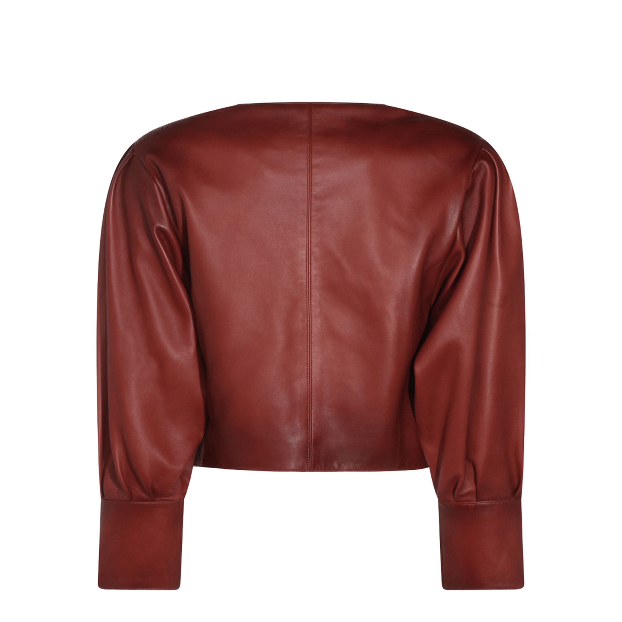 Chloè Short Burgundy Jacket in Plongé Nappa Leather