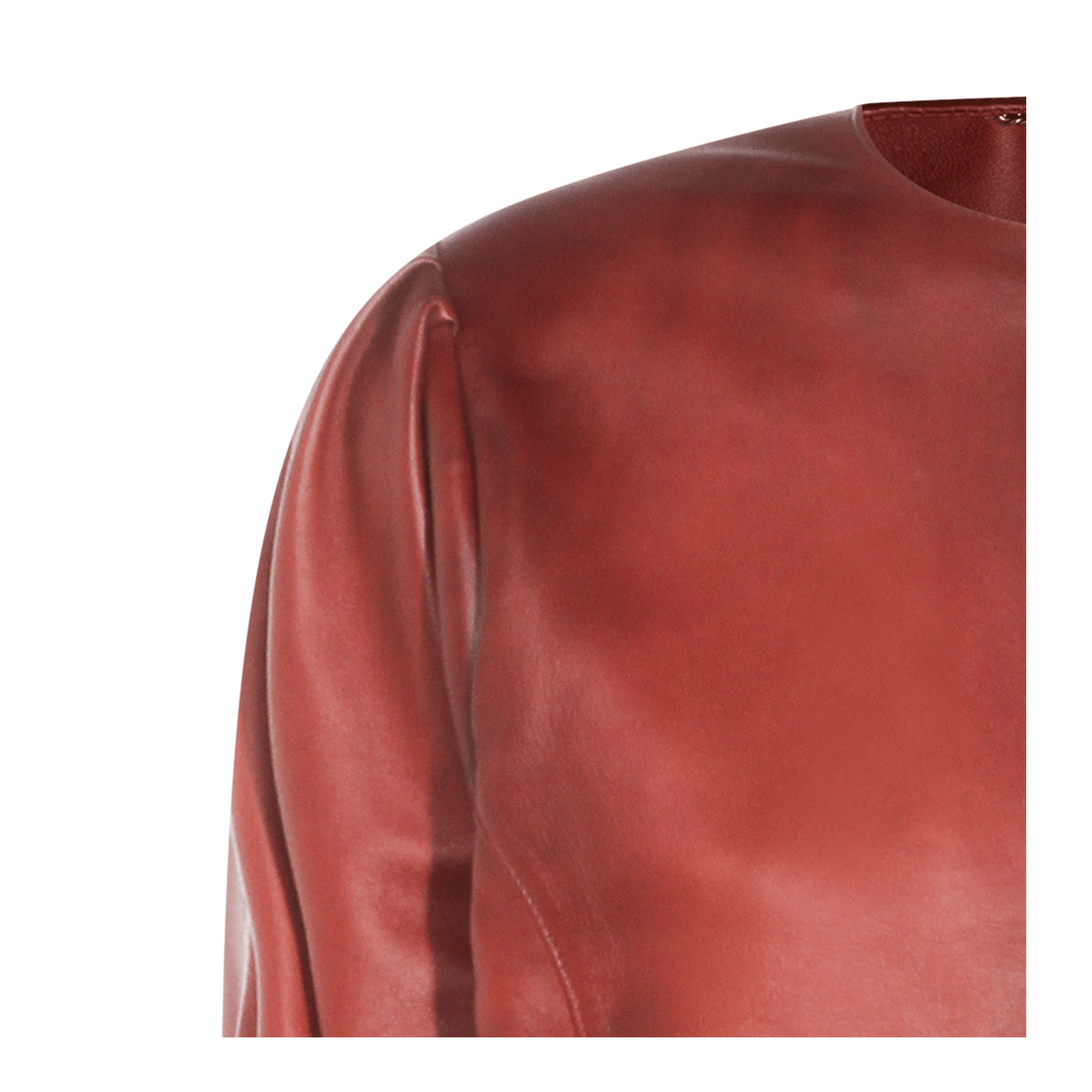 Chloè Short Burgundy Jacket in Plongé Nappa Leather