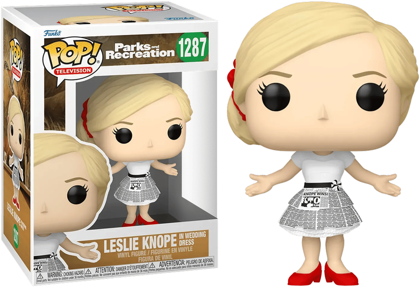 Funko Parks & Recreation: 15th Anniversary - Leslie Knope in Wedding Dress Pop! Vinyl