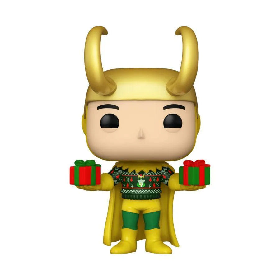 Funko Marvel Comics - Loki with Sweater Holiday US Exclusive Metallic Pop! Vinyl [RS]