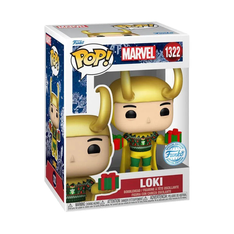 Funko Marvel Comics - Loki with Sweater Holiday US Exclusive Metallic Pop! Vinyl [RS]