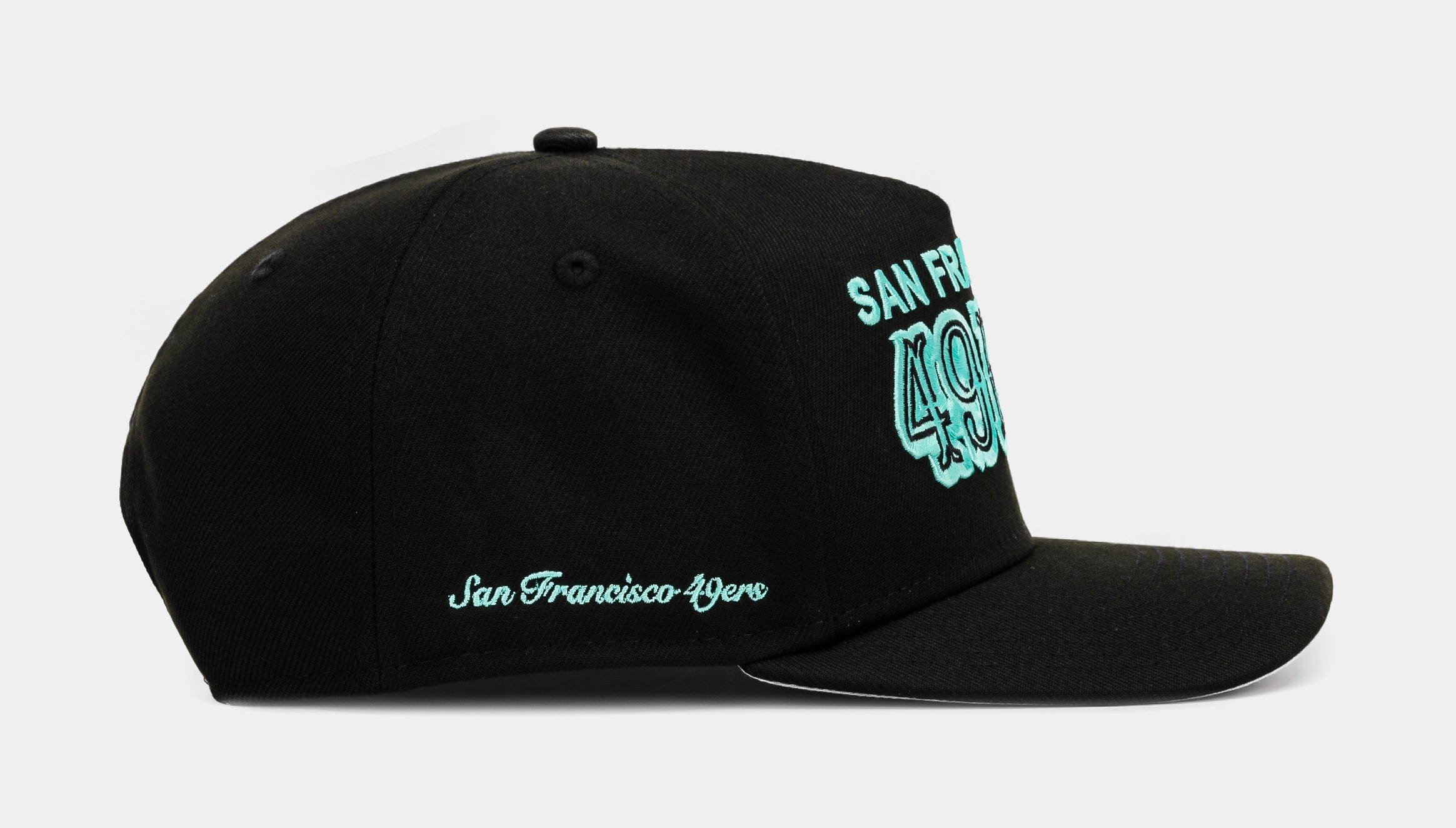 NEW ERA Shoe Palace Exclusive San Francisco 49ers Curved Mint 950AF Snapback Mens Hat (Black/Mint)