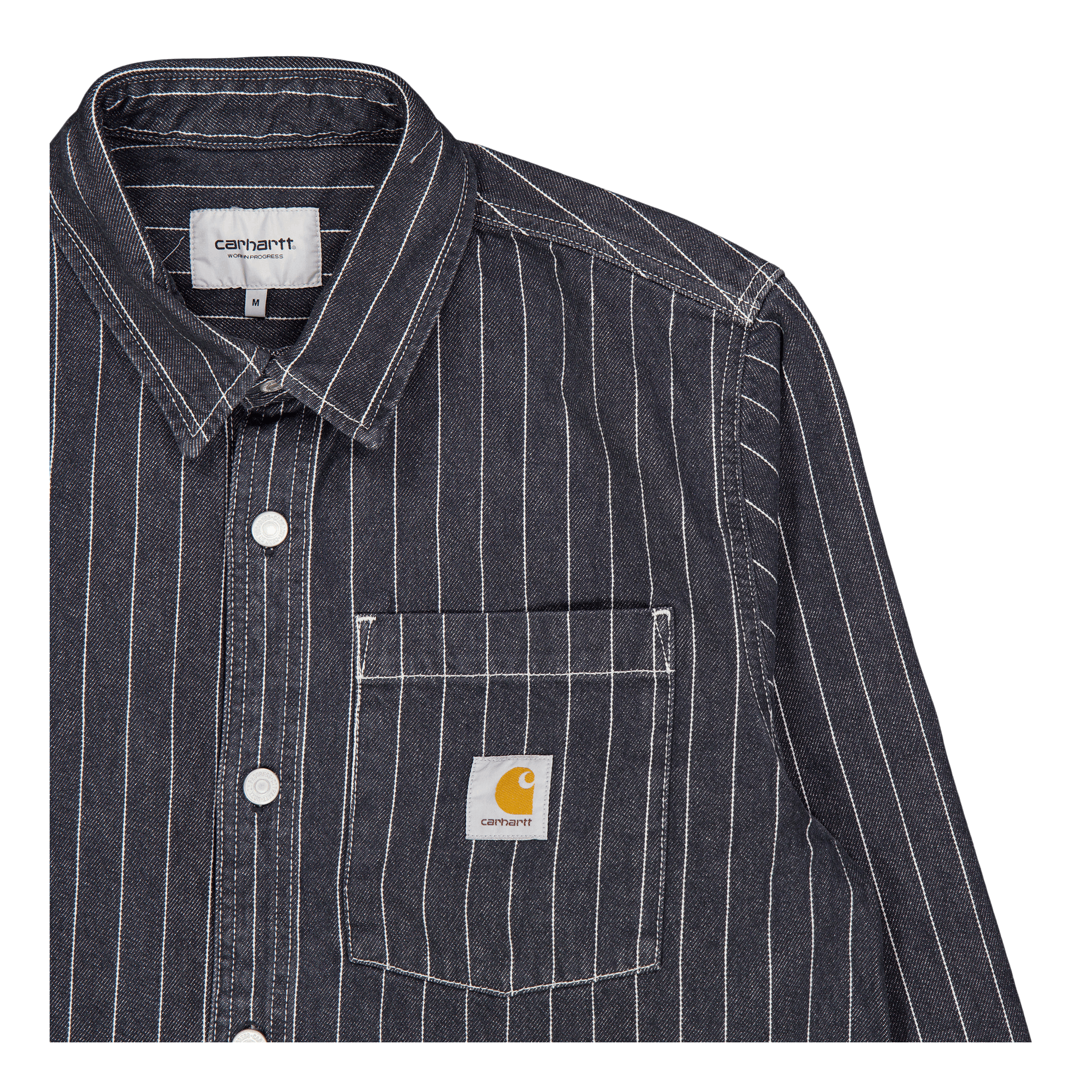 Carhartt WIP Orlean Shirt Jac Orlean Stripe, Black / White