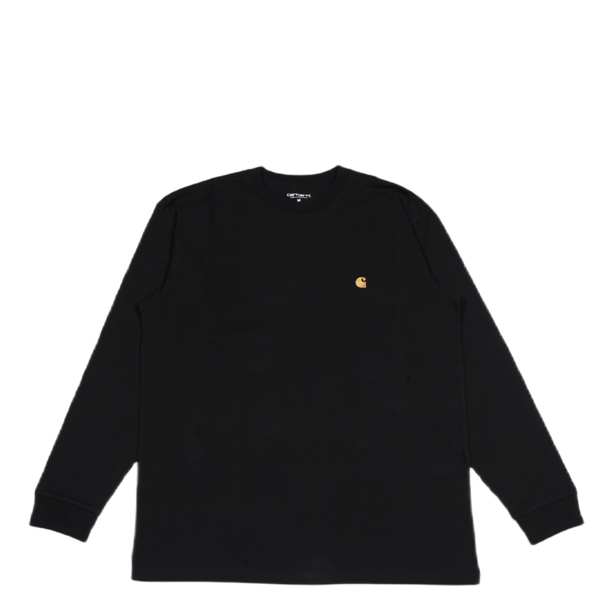 Carhartt WIP L/s Chase T - shirt 100% Cotton Black / Gold
