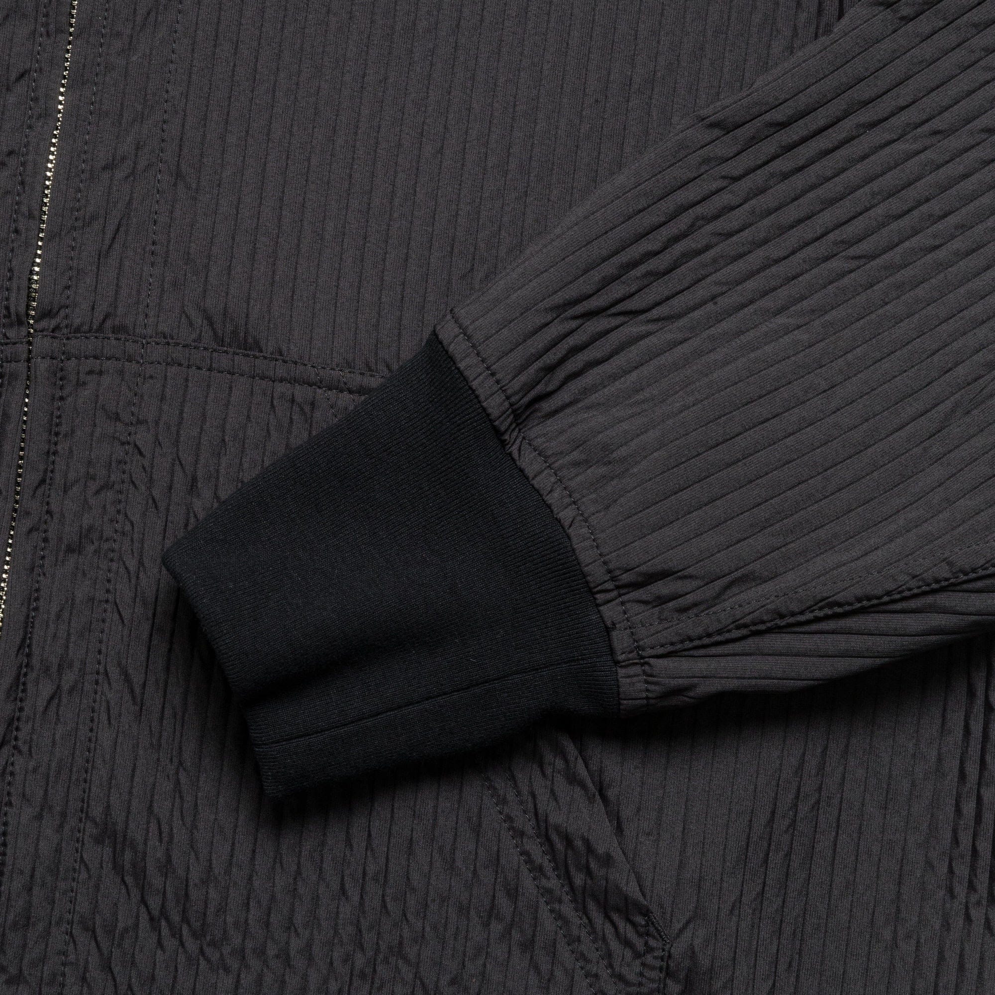 Song For The Mute Track Jacket - Black Double Weave Stripe