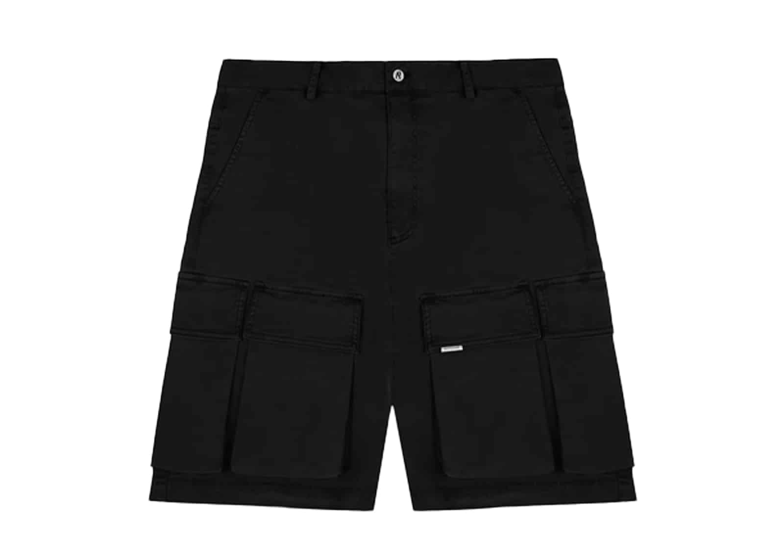 Represent Baggy Cotton Cargo Shorts Black