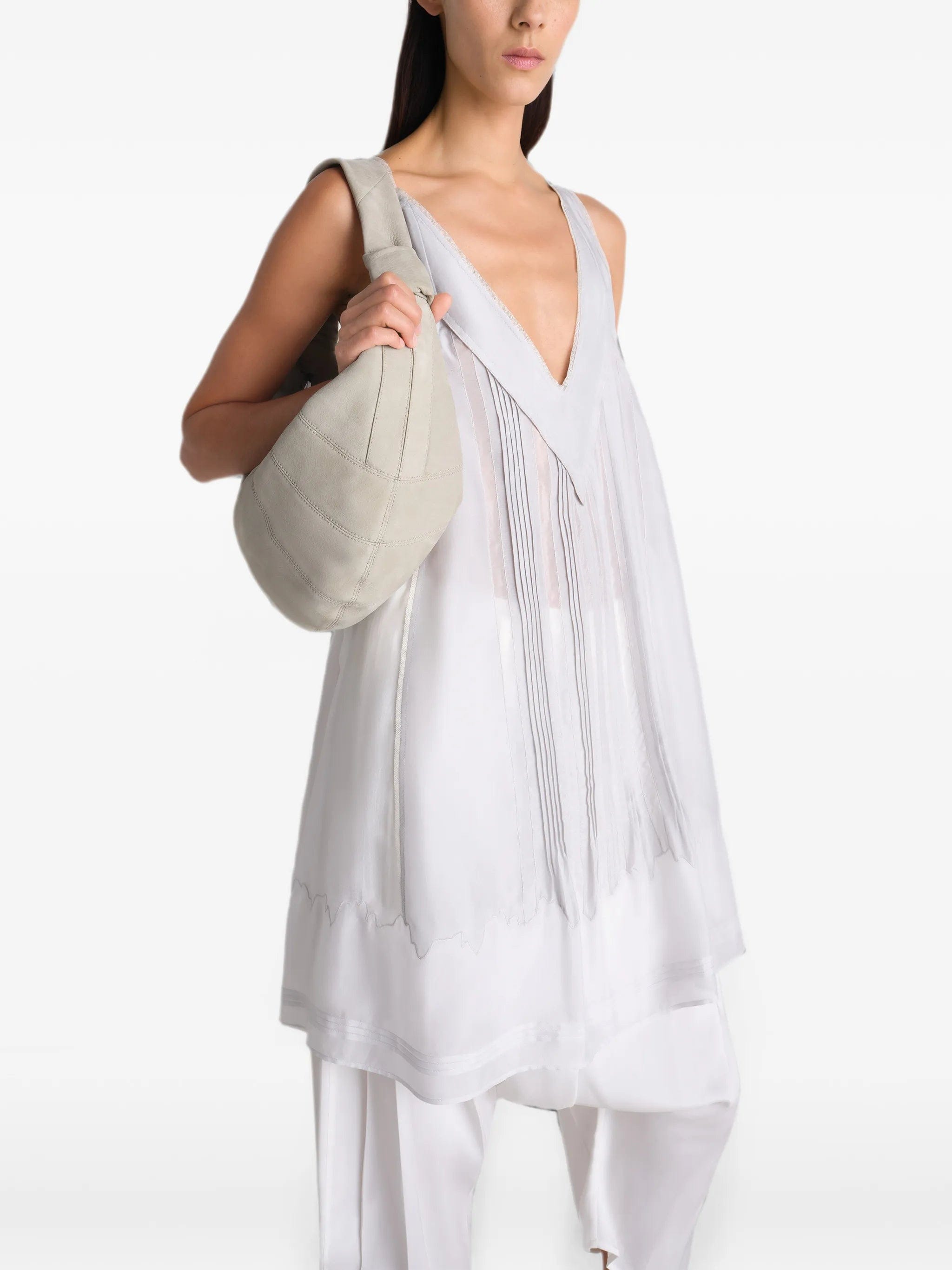Lemaire Fortune Croissant bag in alpaca nubuck