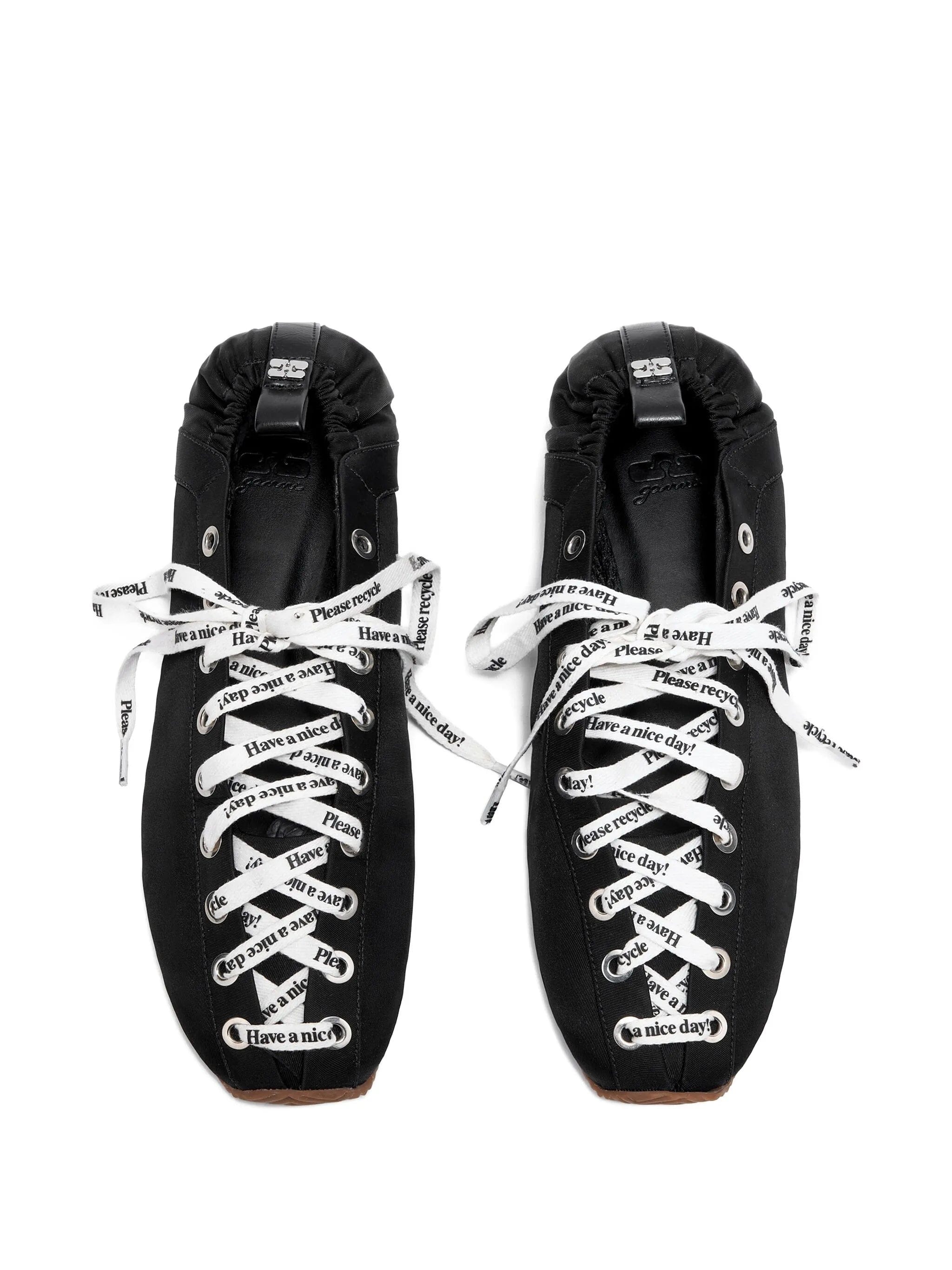 GANNI lace - up ballet flats