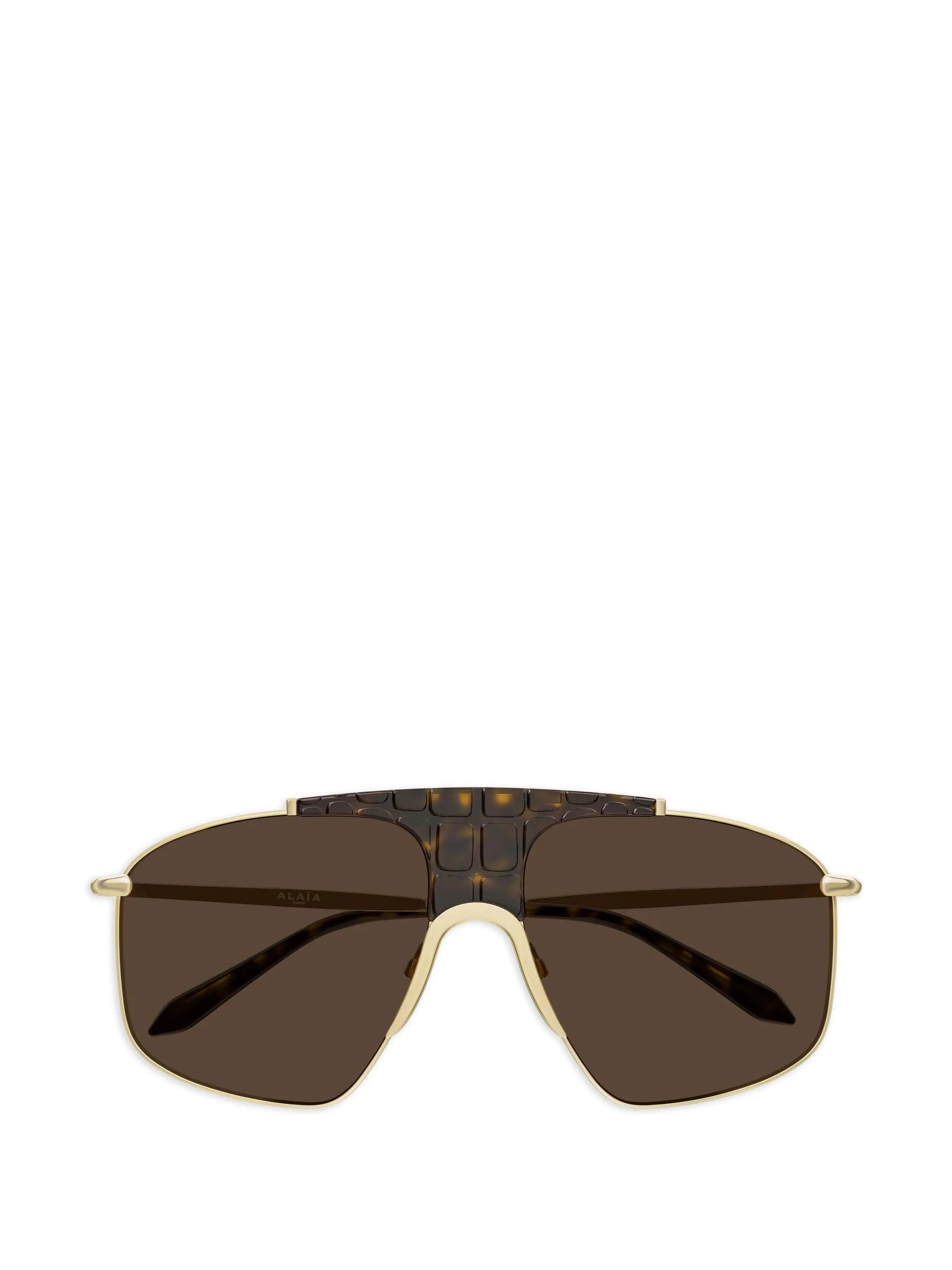 Alaïa tortoiseshell - effect pilot - frame sunglasses