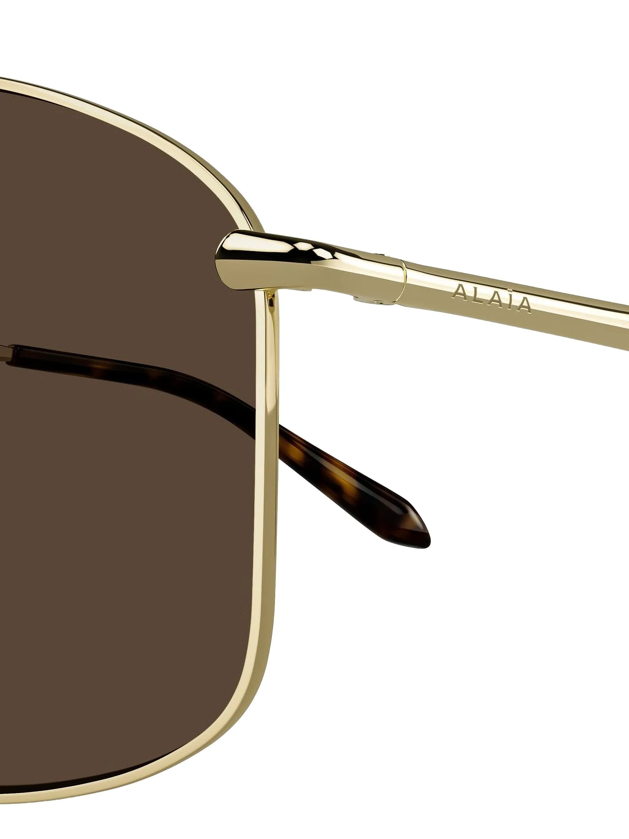 Alaïa tortoiseshell - effect pilot - frame sunglasses