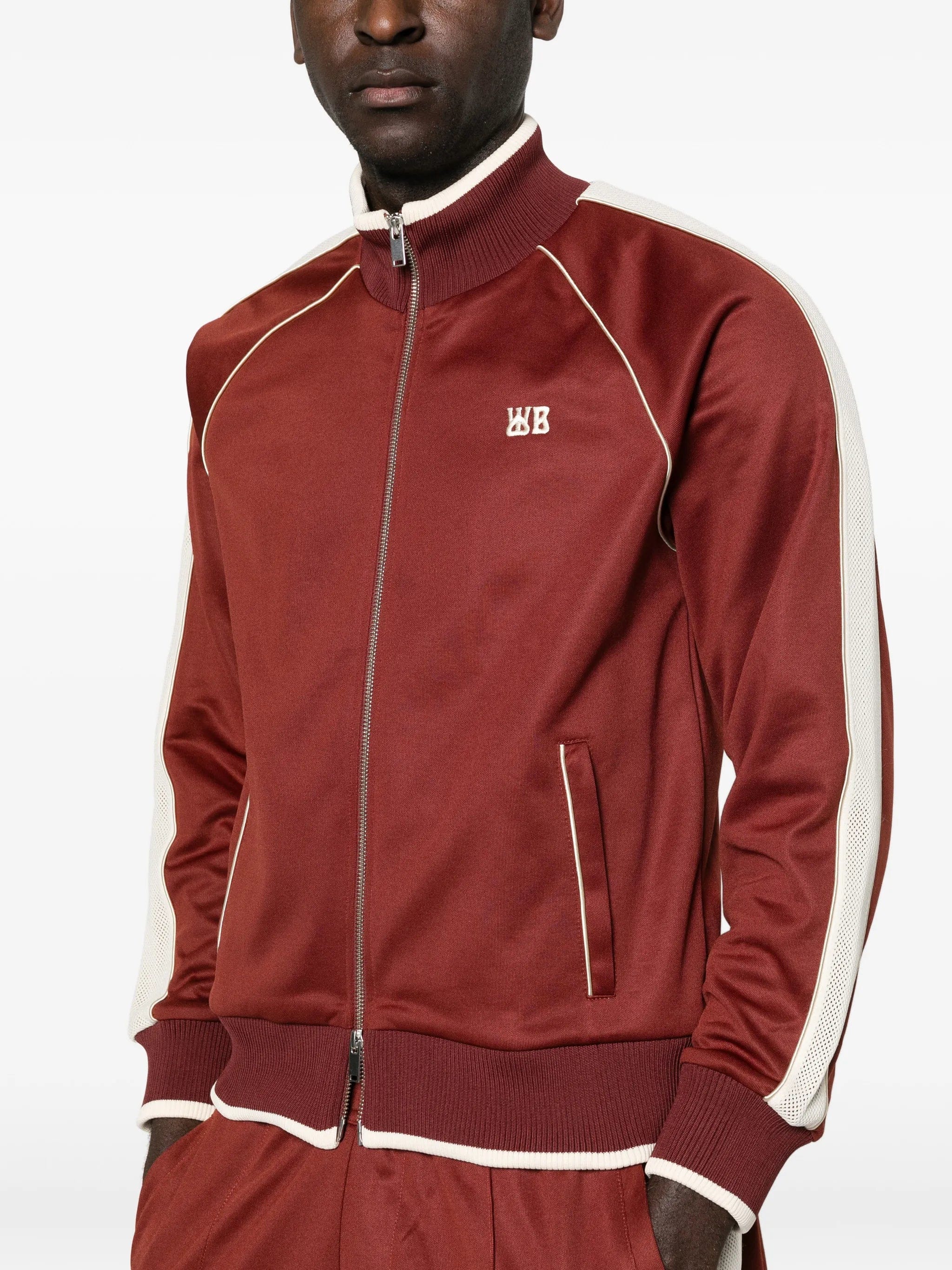 Wales Bonner wb logo stripe jersey track jacket