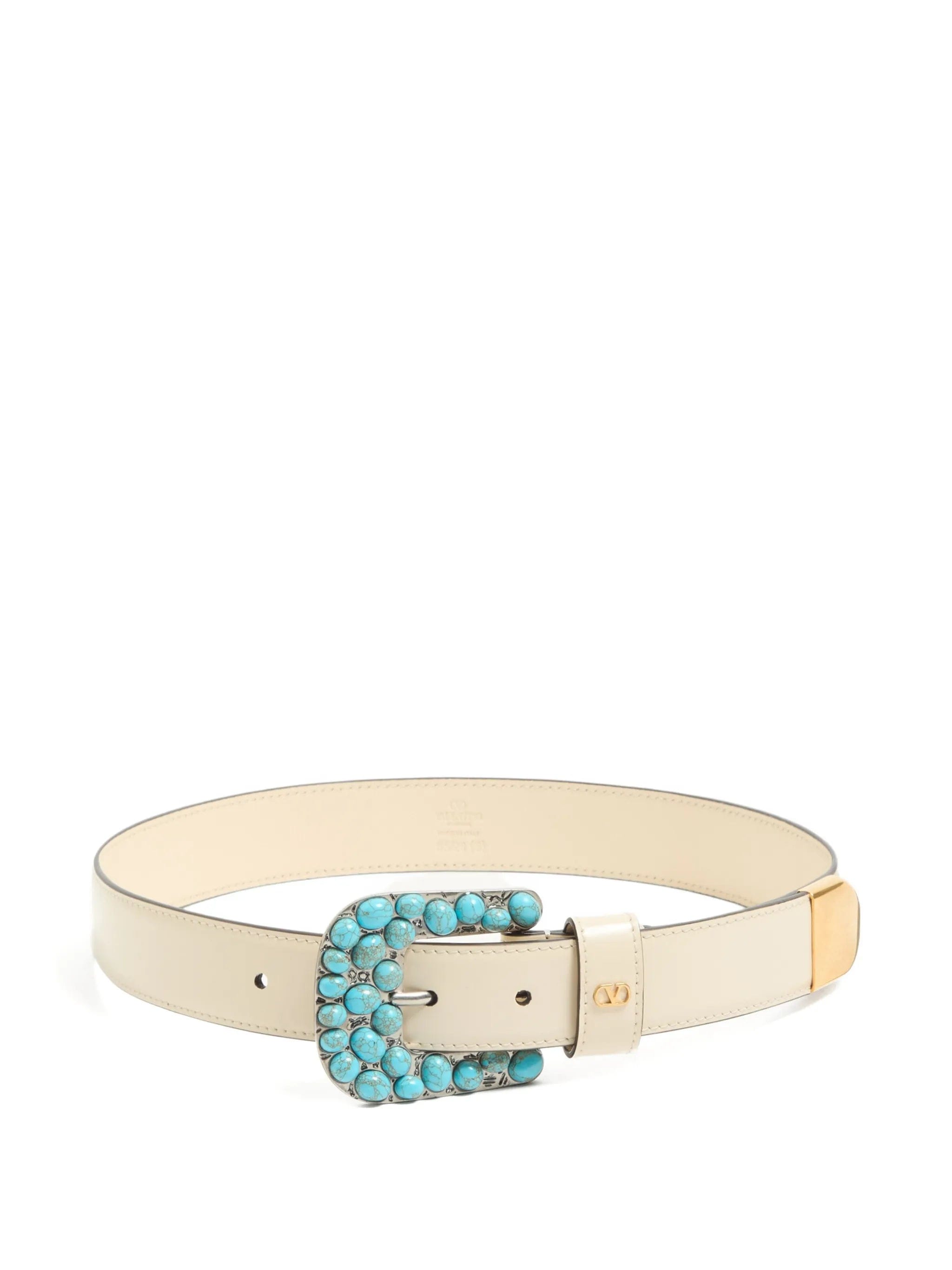Valentino Garavani VLogo Signature brushed calfskin belt 30 mm
