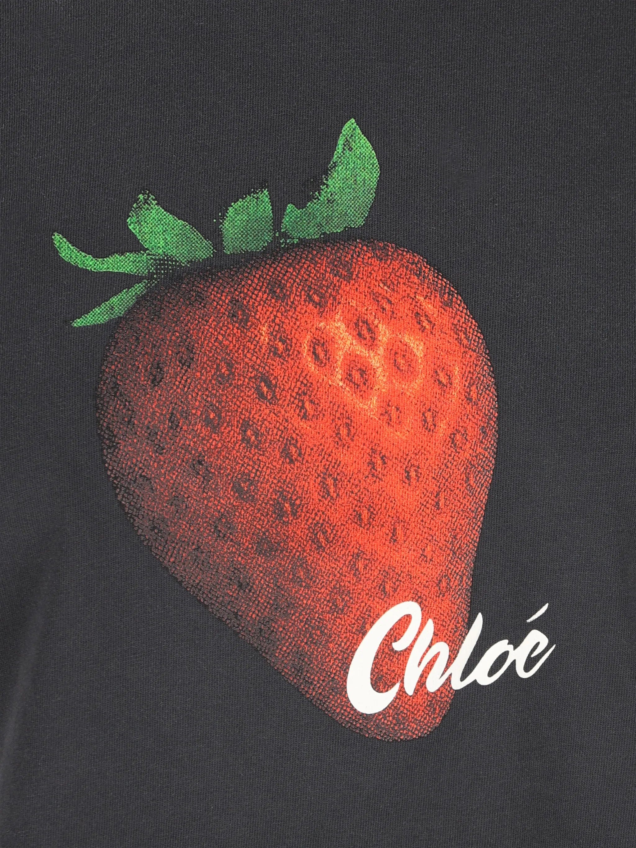 Chloé strawberry - print cotton T - shirt