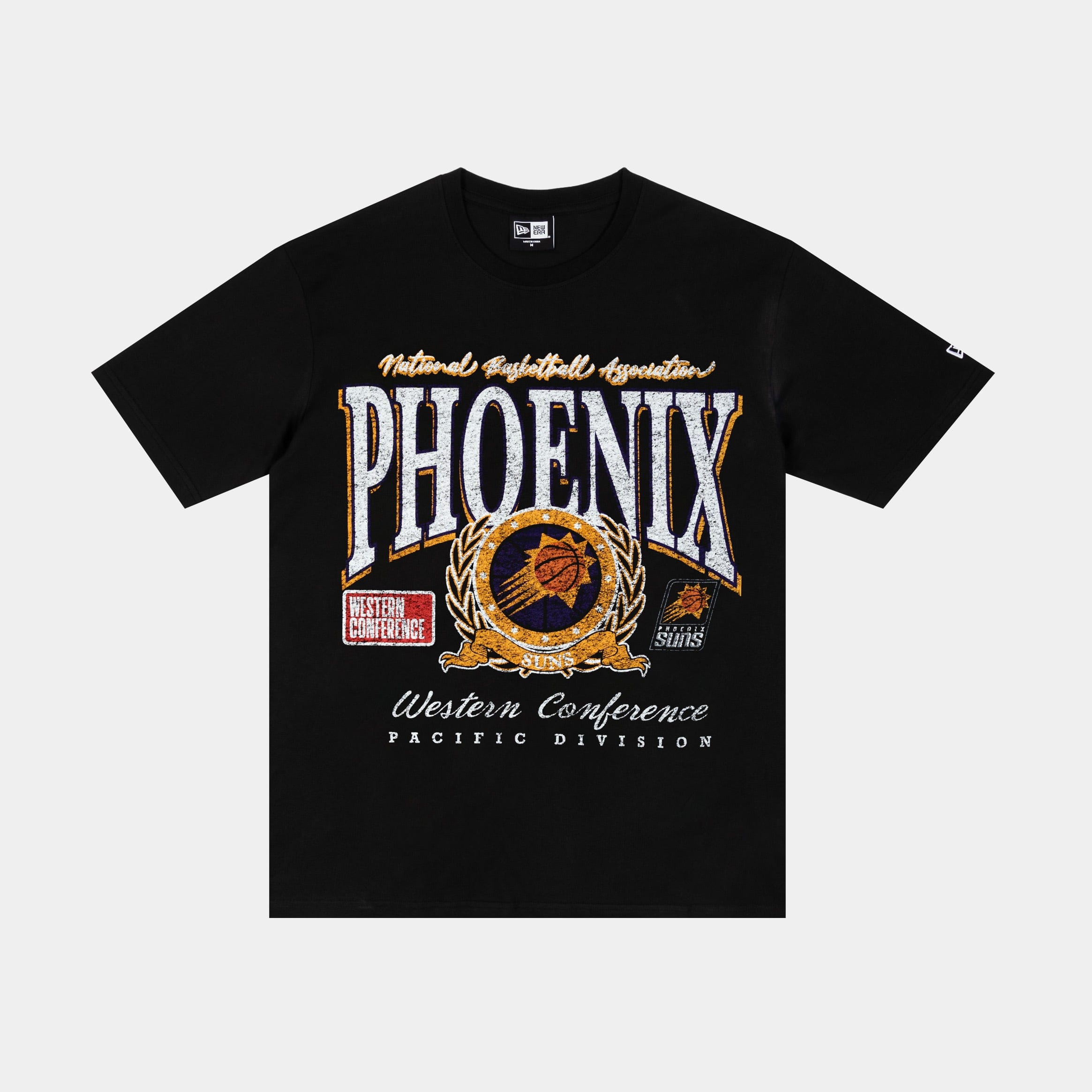 NEW ERA Phoenix Suns Oversized Mens Short Sleeve Shirt (Black/White)