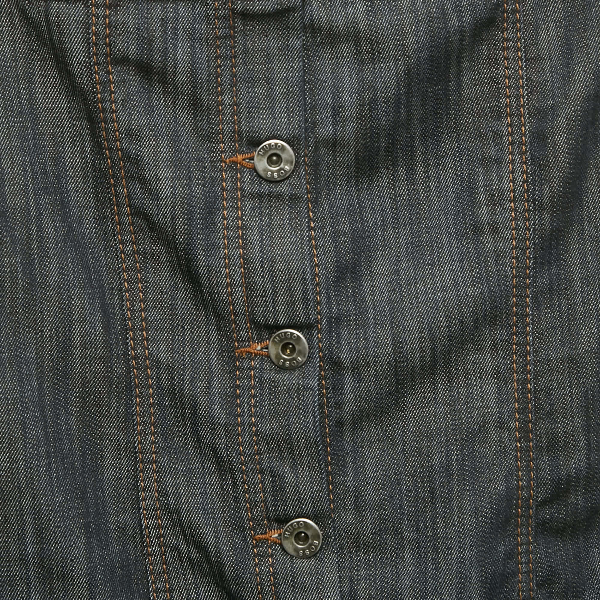 Hugo Boss Boss By Hugo Boss Navy Blue Denim Playsuit
