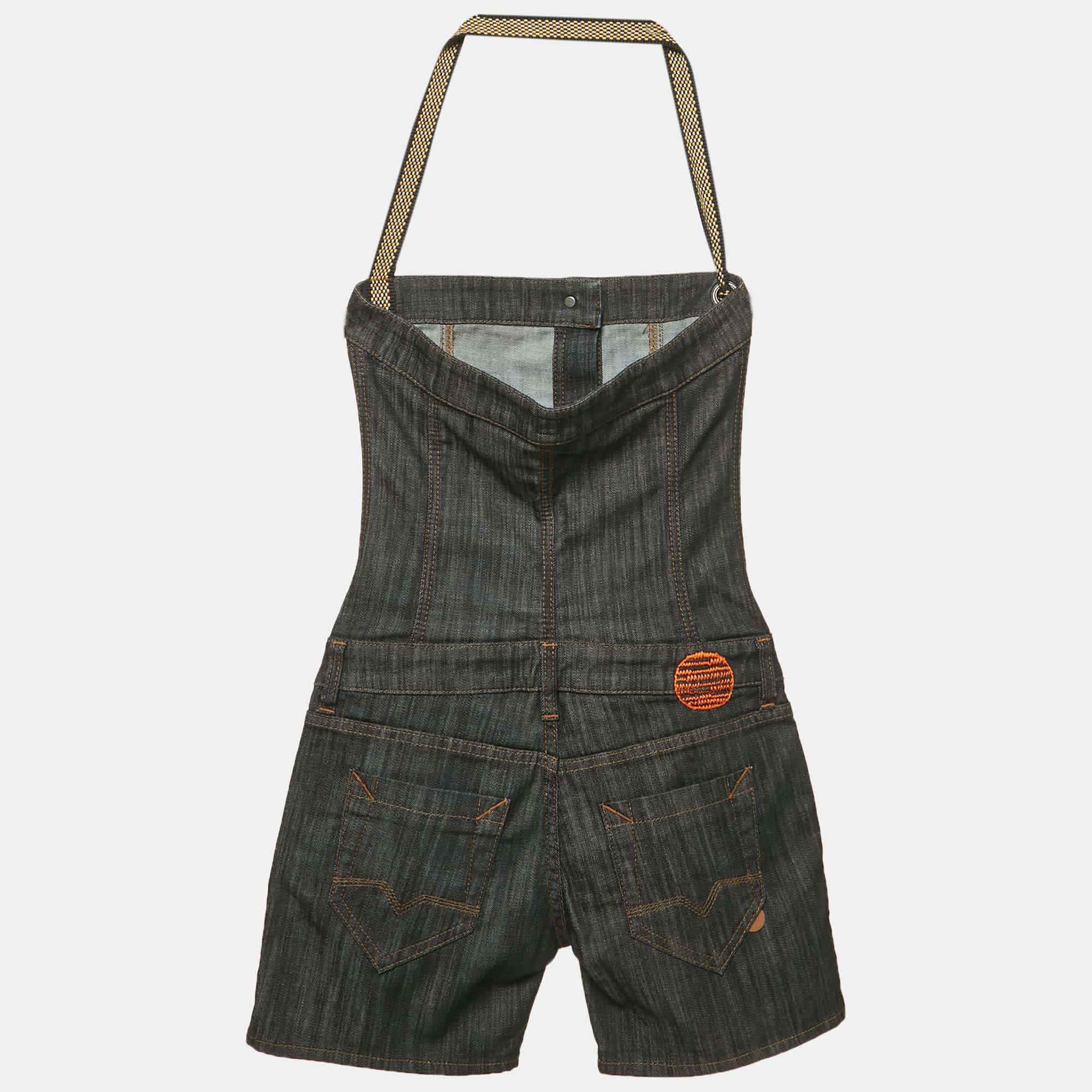Hugo Boss Boss By Hugo Boss Navy Blue Denim Playsuit