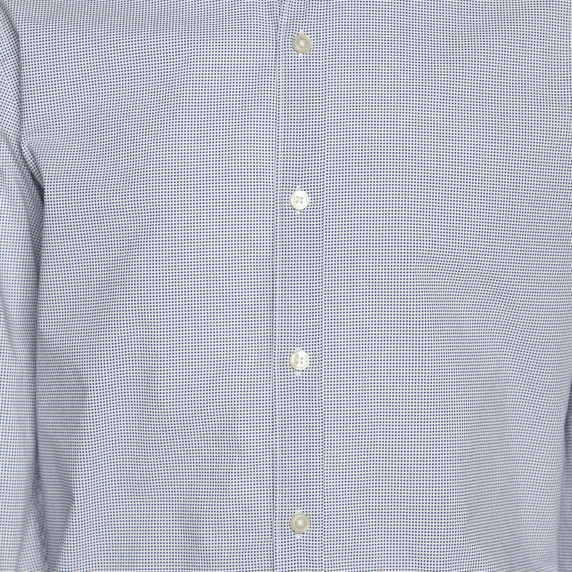 Hugo Boss Boss By Hugo Boss Light Blue Cotton Long Sleeve Shirt