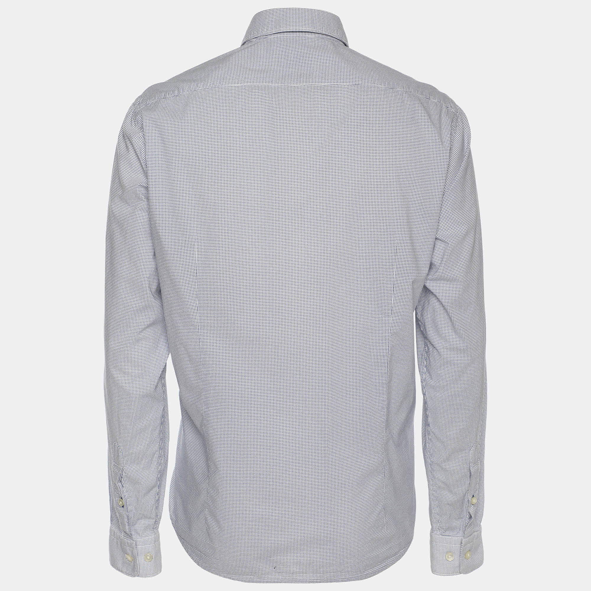 Hugo Boss Boss By Hugo Boss Light Blue Cotton Long Sleeve Shirt
