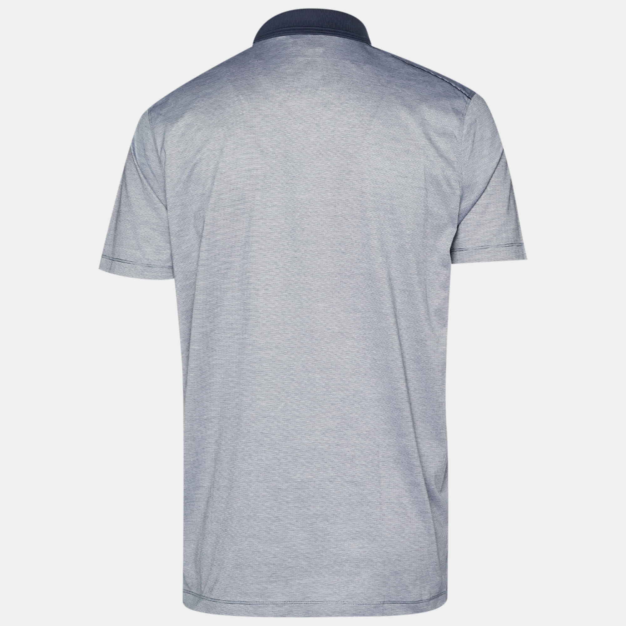 Hugo Boss Boss By Hugo Boss Grey Striped Bugnara Polo T - Shirt