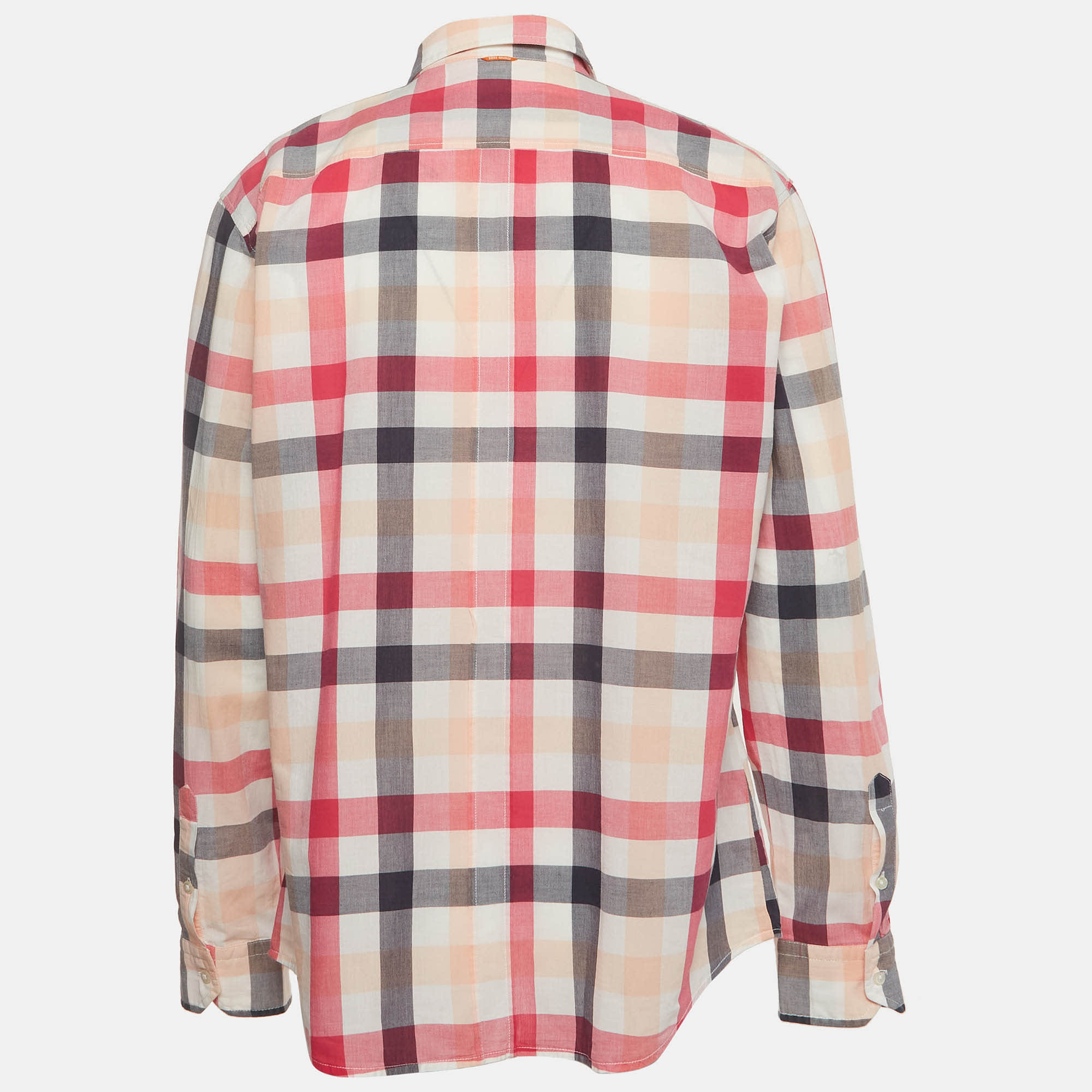 Hugo Boss Boss Orange By Hugo Boss Multicolor Plaid Cotton Shirt