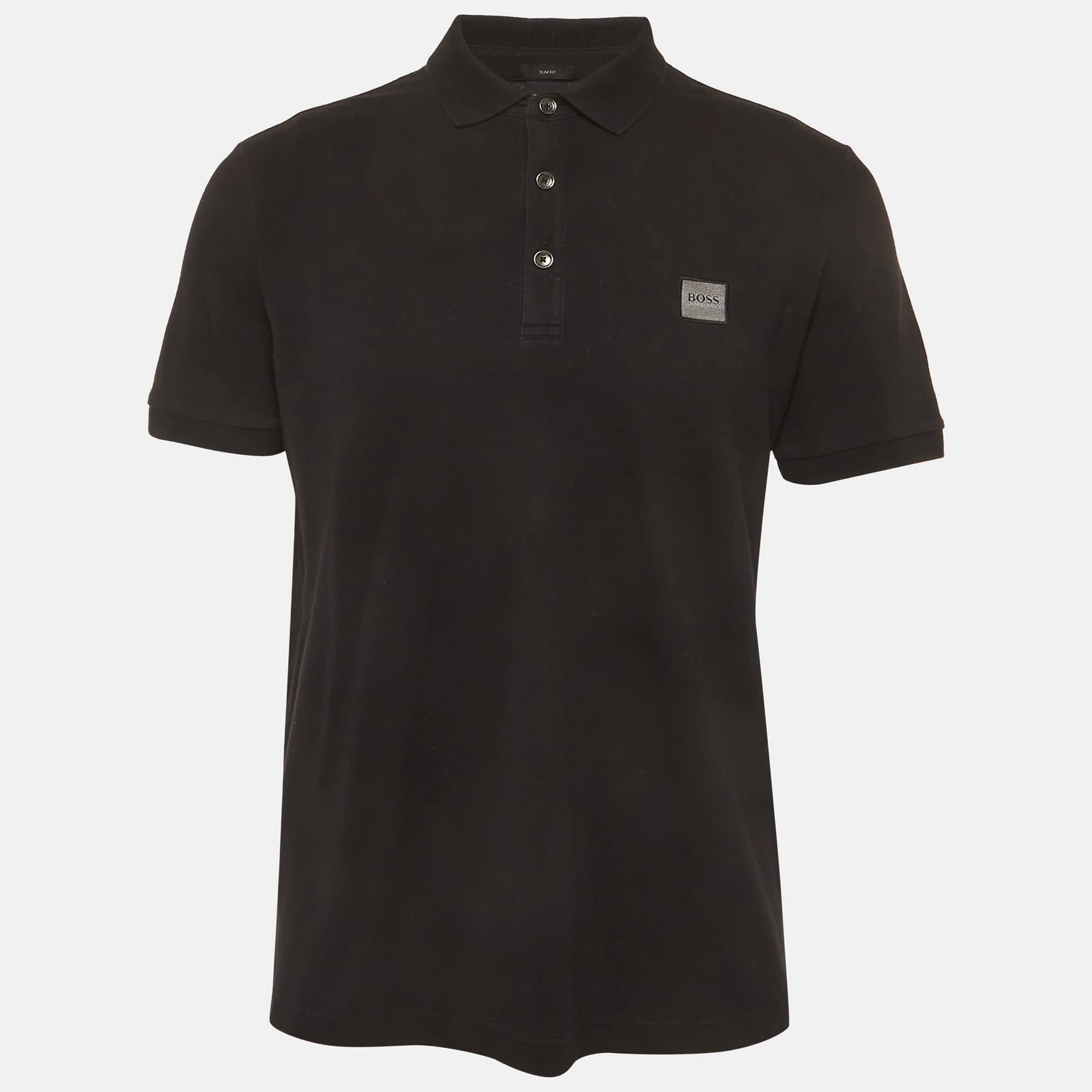 Hugo Boss Boss By Hugo Boss Brown Mesh Jersey Polo T - Shirt
