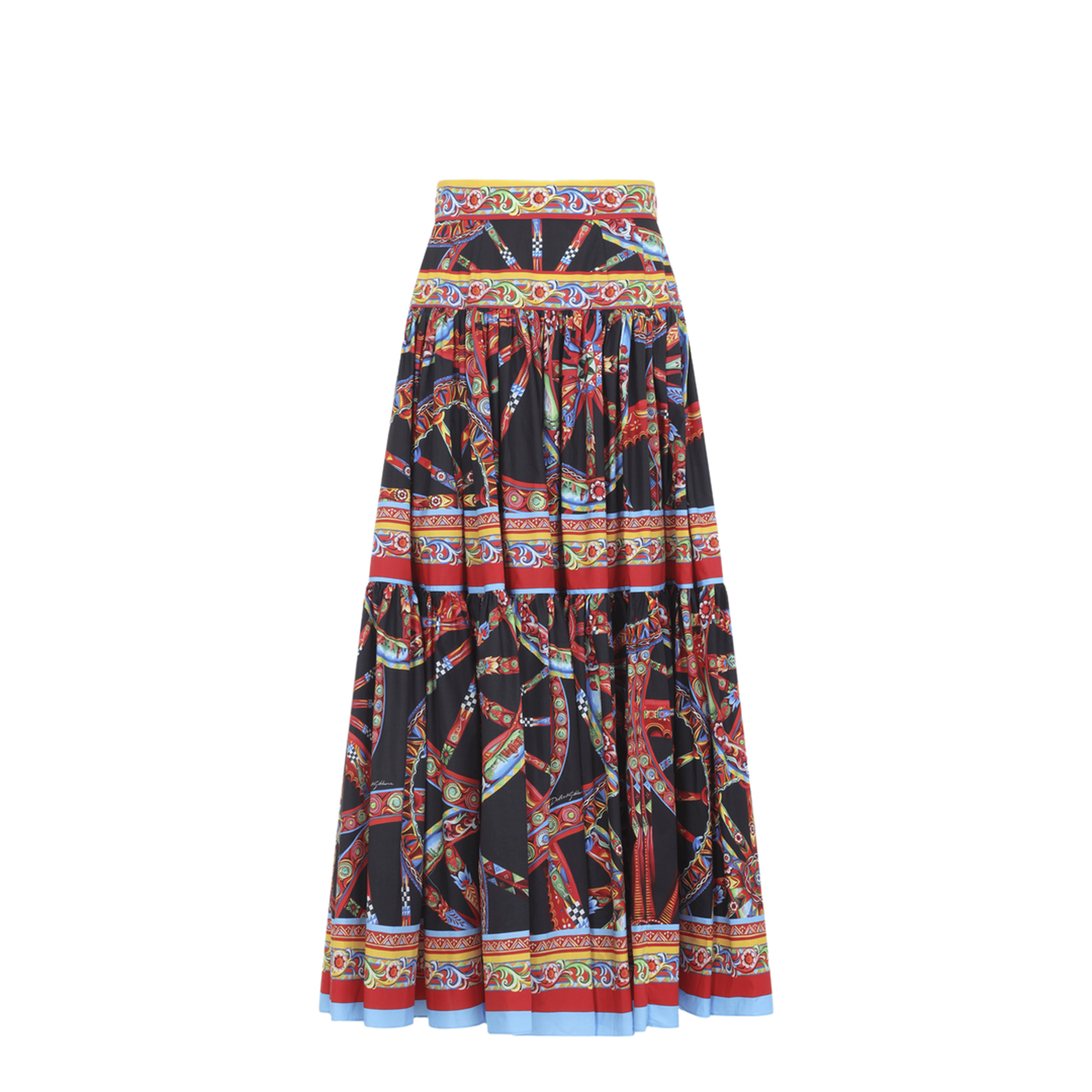 Dolce & Gabbana Popeline Midi Carretto Skirt