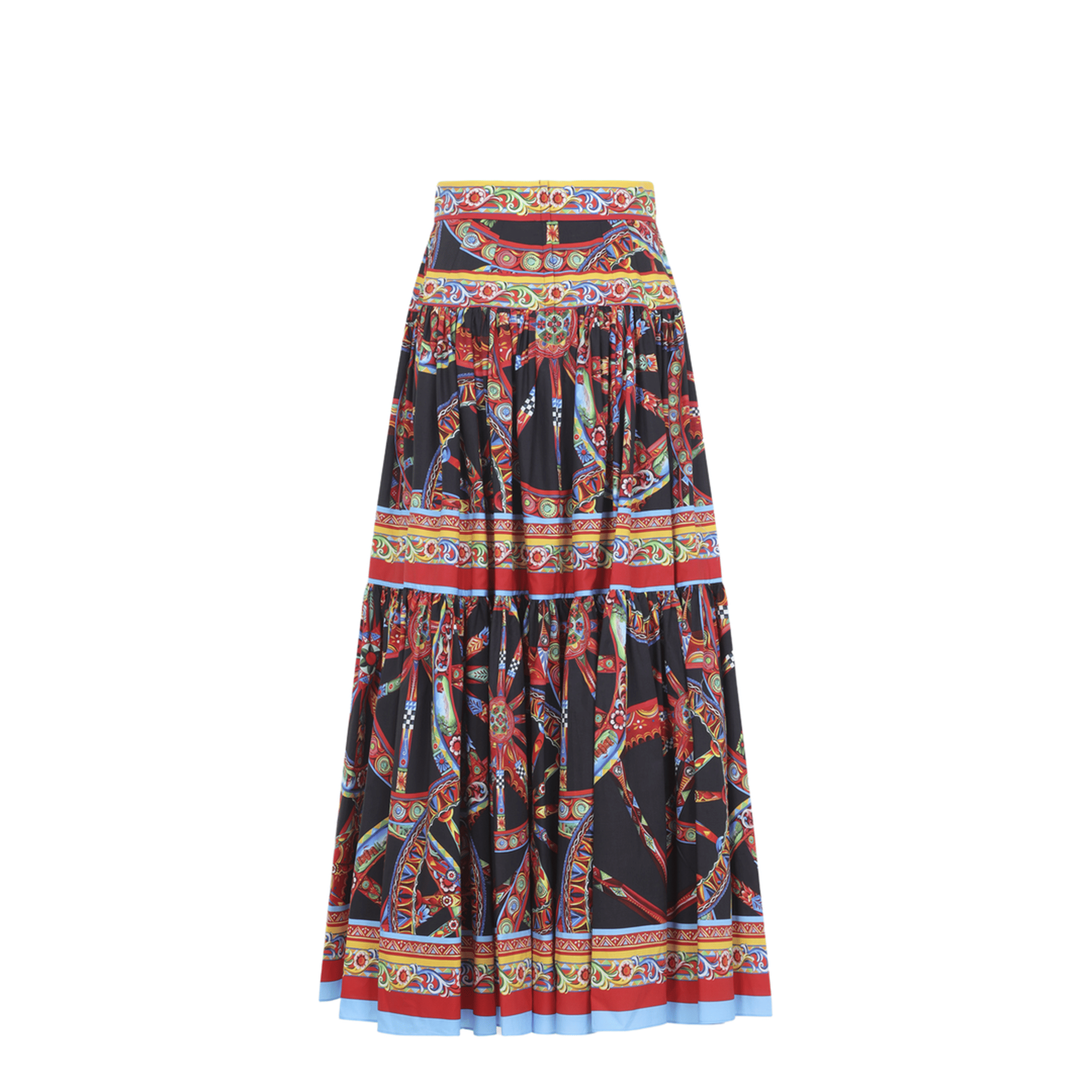 Dolce & Gabbana Popeline Midi Carretto Skirt